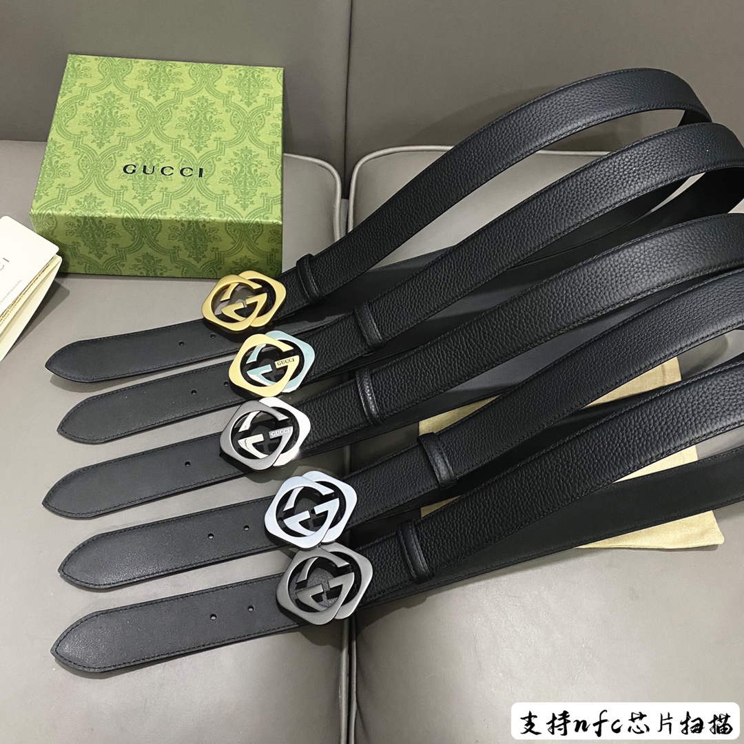 Gucci Male Basic Belt Cow Leather Black 13514