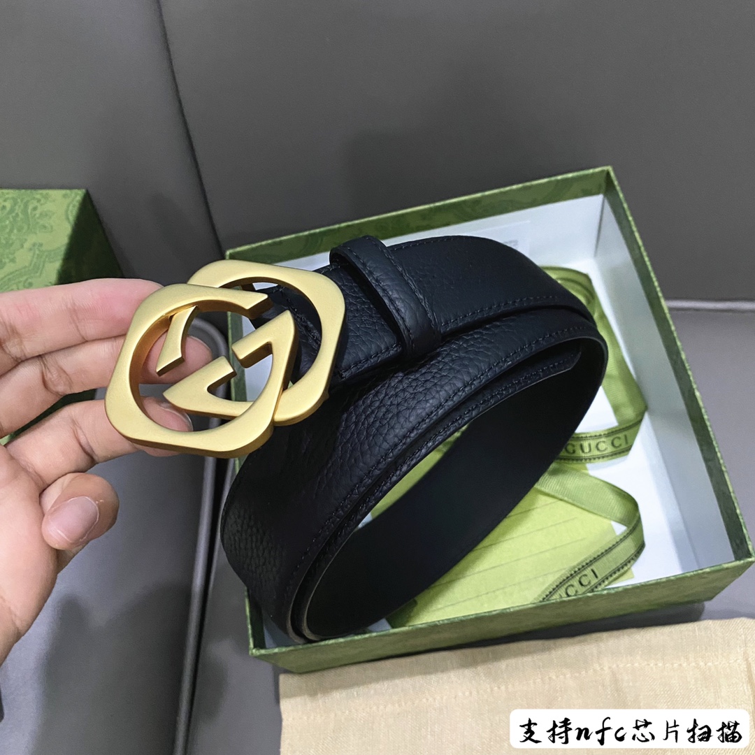 Gucci Male Basic Belt Cow Leather Black 13514