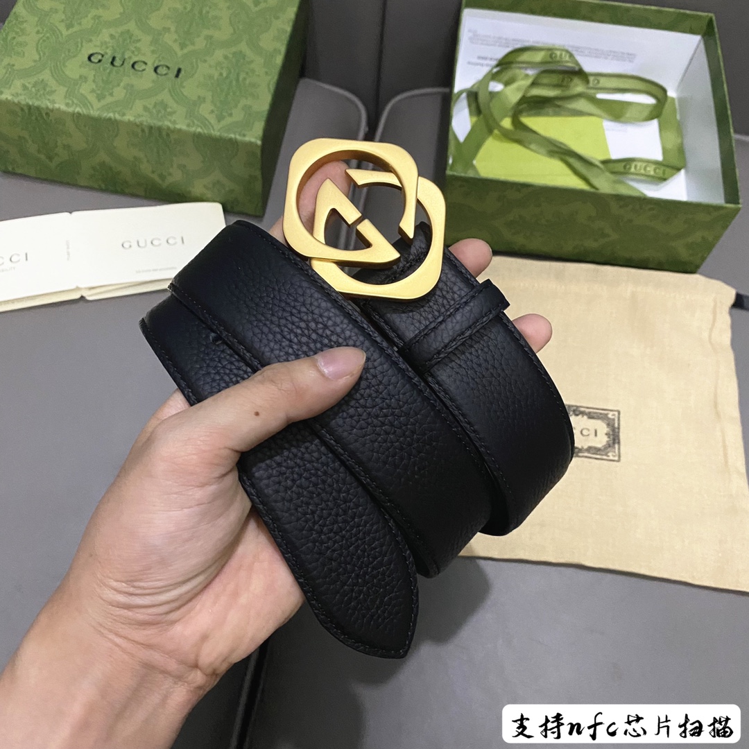 Gucci Male Basic Belt Cow Leather Black 13514