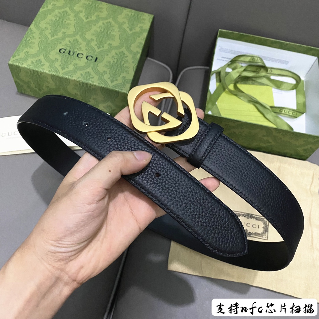 Gucci Male Basic Belt Cow Leather Black 13514