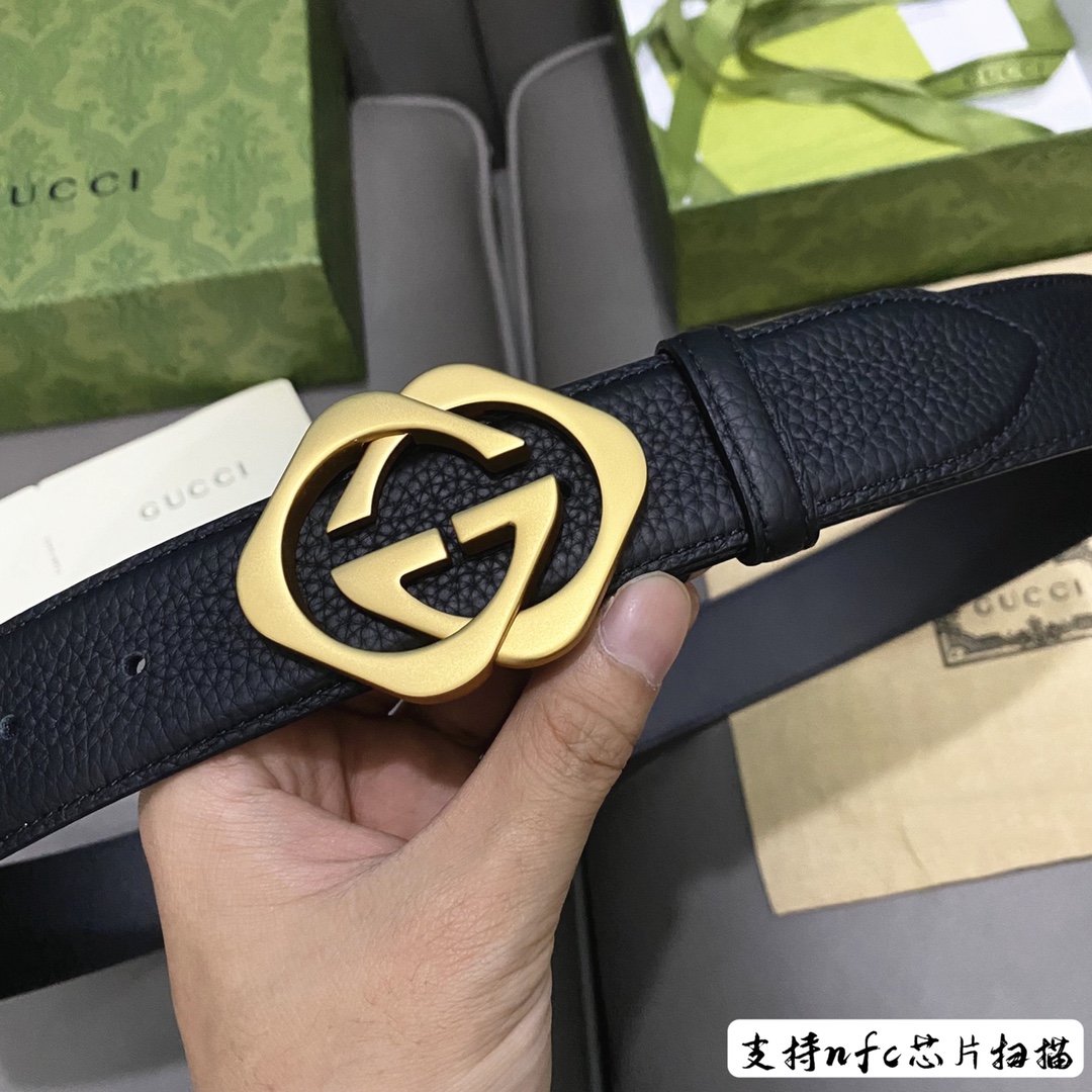 Gucci Male Basic Belt Cow Leather Black 13514