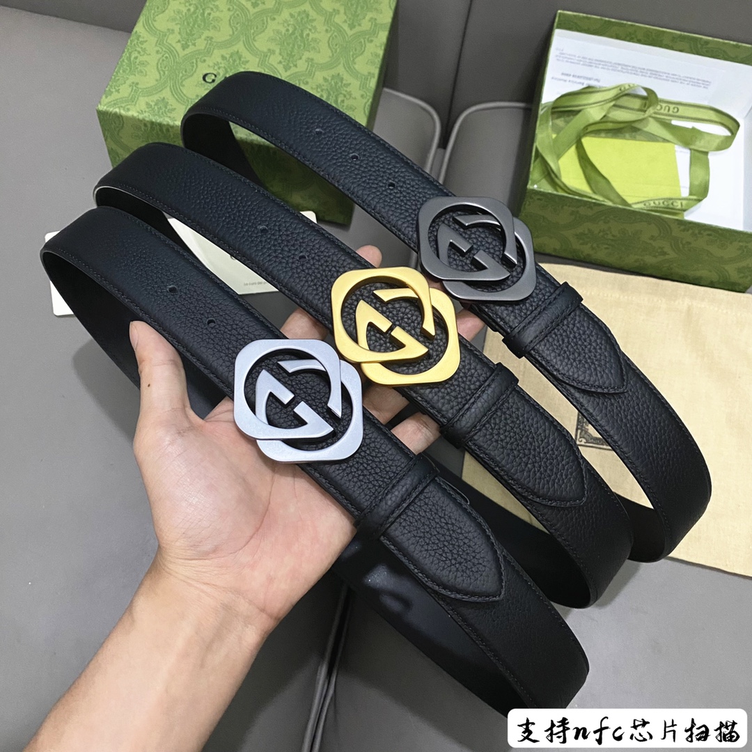 Gucci Male Basic Belt Cow Leather Black 13514