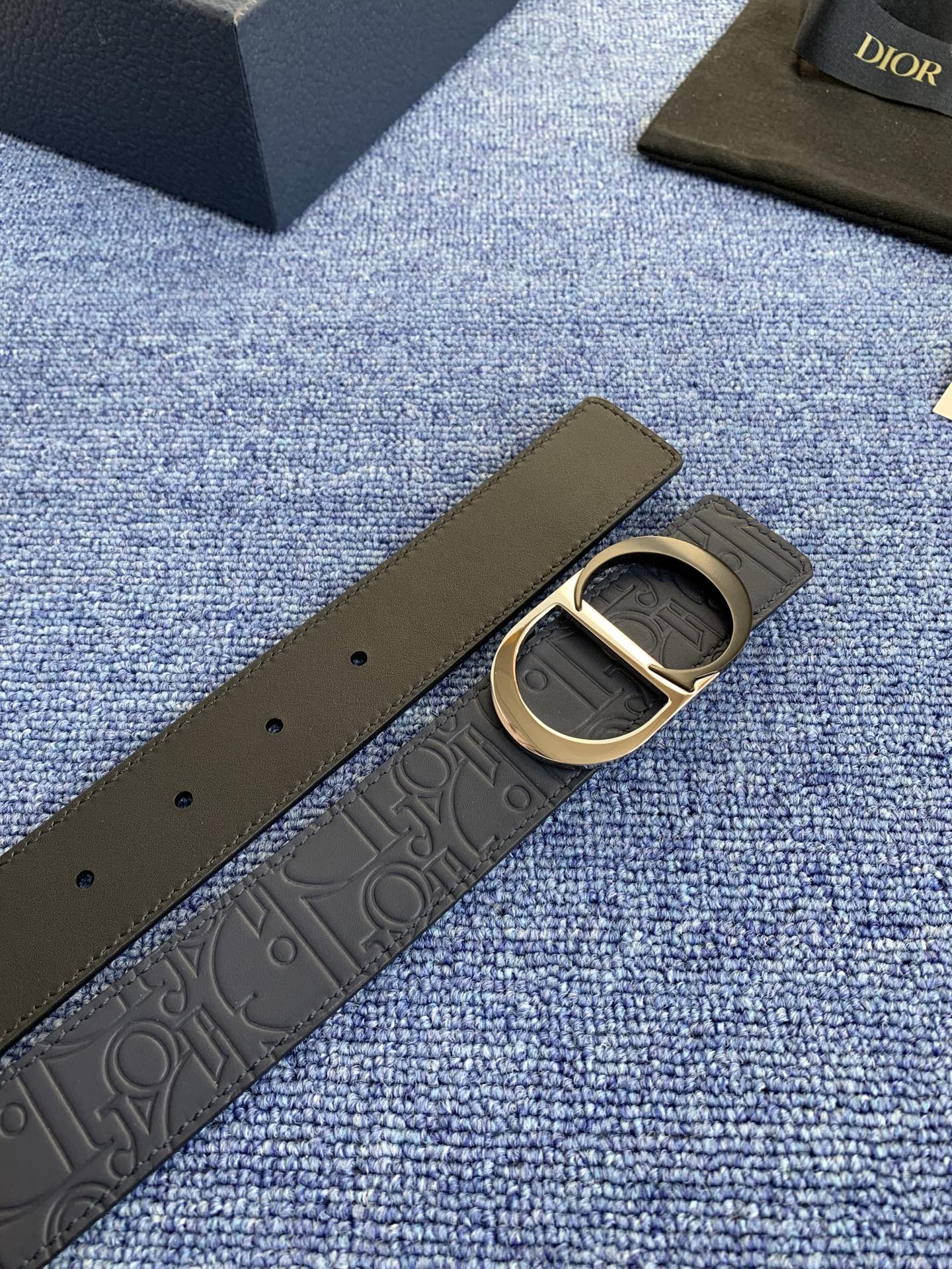 Dior Basic Belt Cow Leather Black Adjustable L