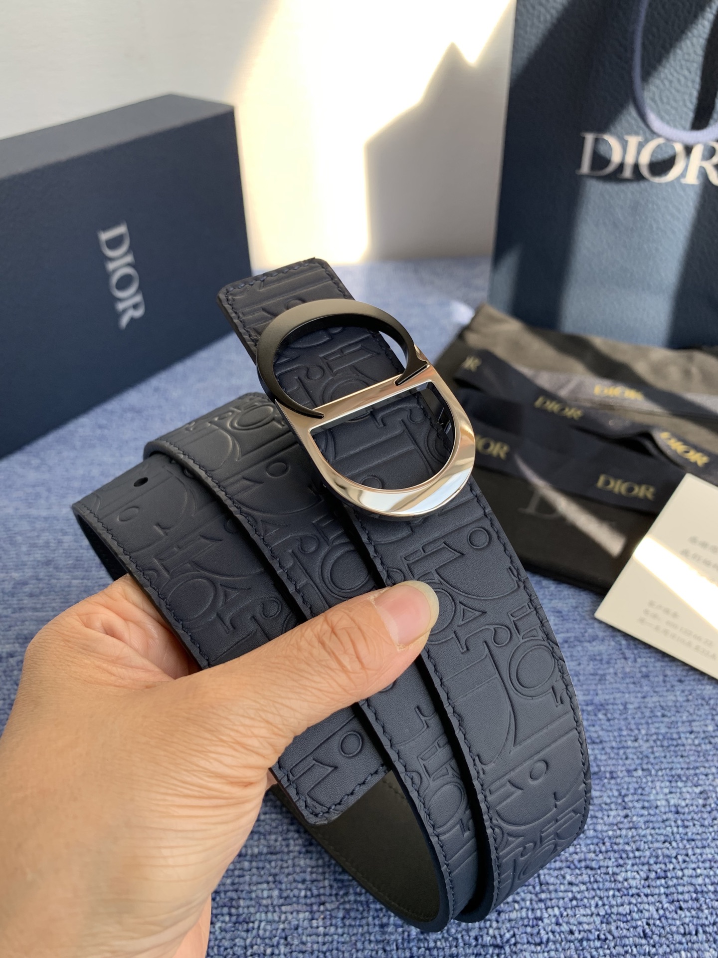 Dior Basic Belt Cow Leather Black Adjustable L
