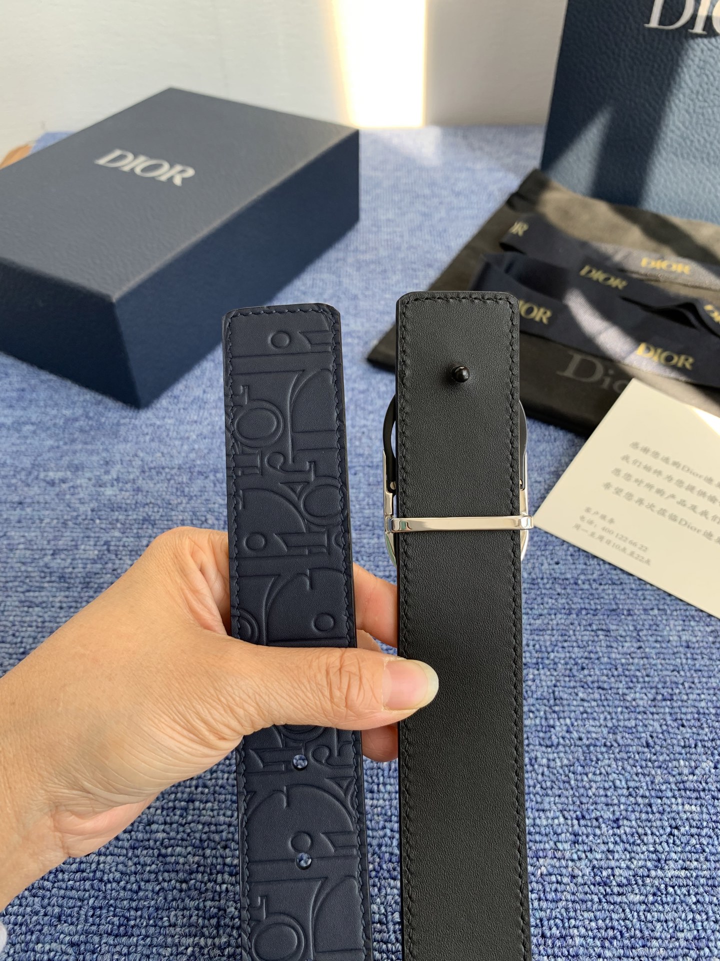 Dior Basic Belt Cow Leather Black Adjustable L