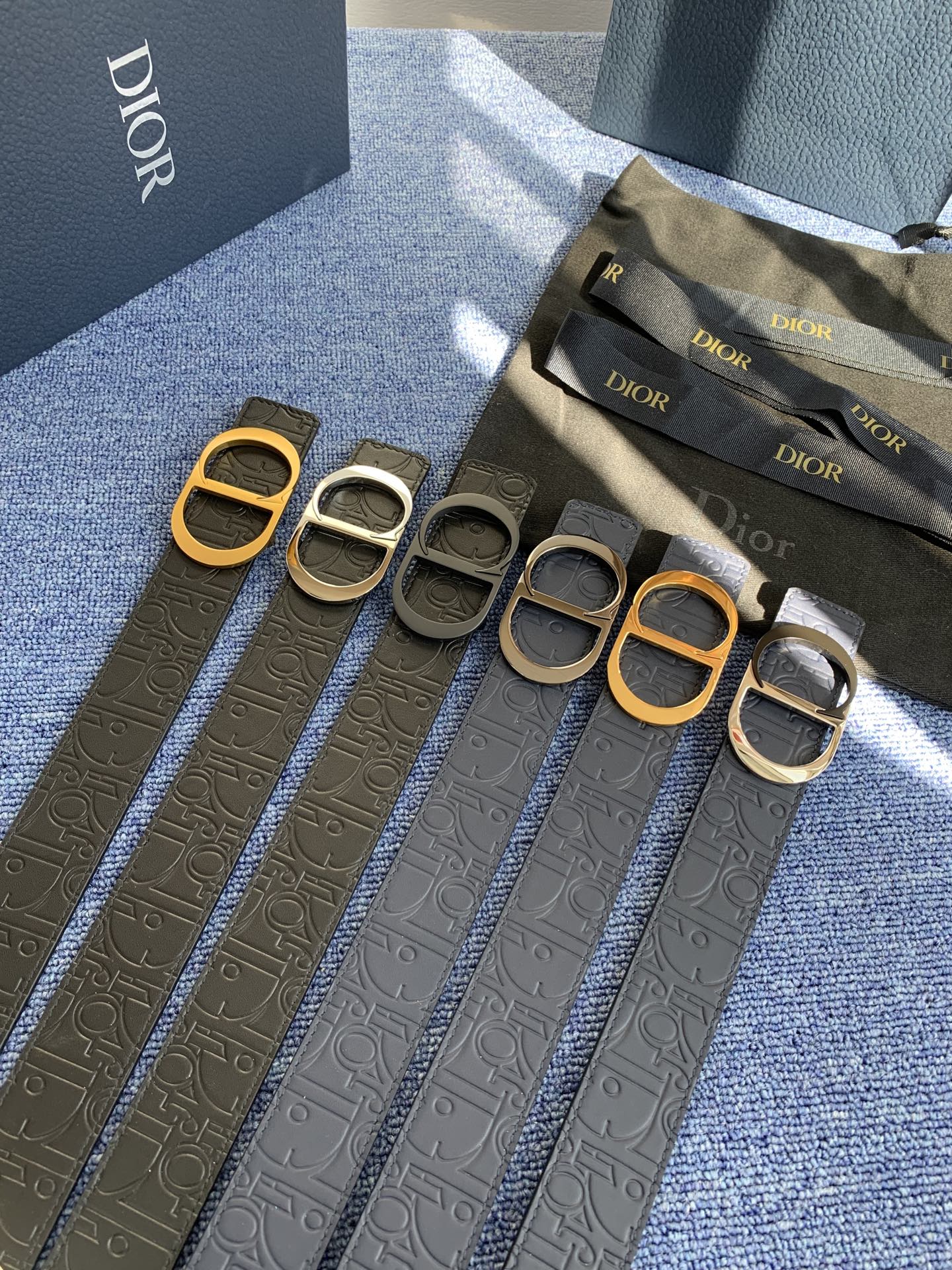 Dior Basic Belt Cow Leather Black Adjustable L