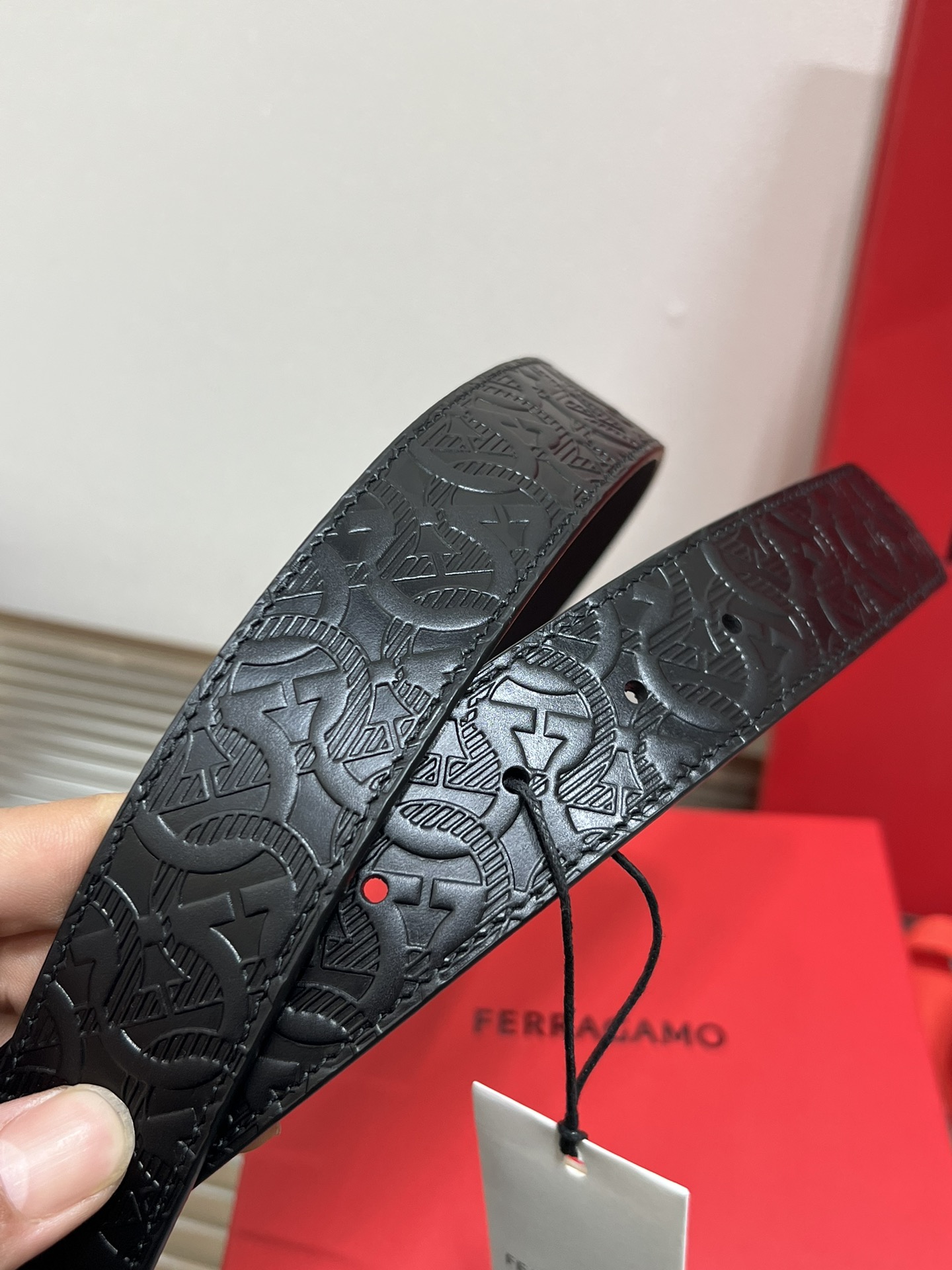 Salvatore Ferragamo Male Leather Belt Cow Leather M