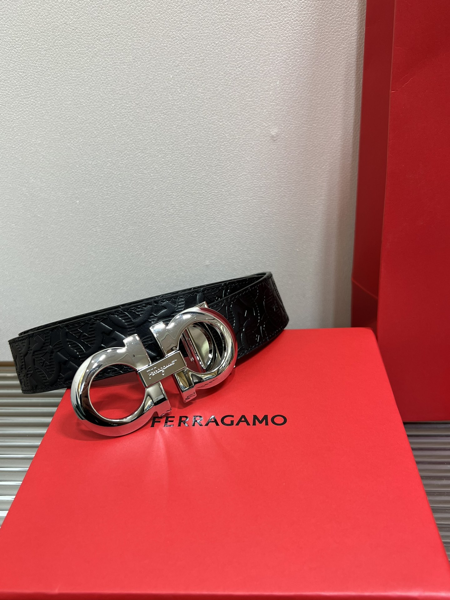 Salvatore Ferragamo Male Leather Belt Cow Leather M