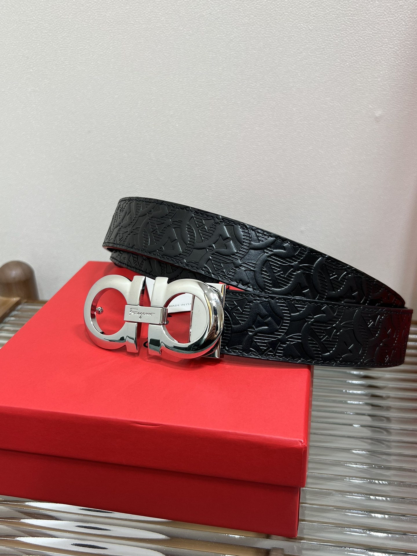 Salvatore Ferragamo Male Leather Belt Cow Leather M