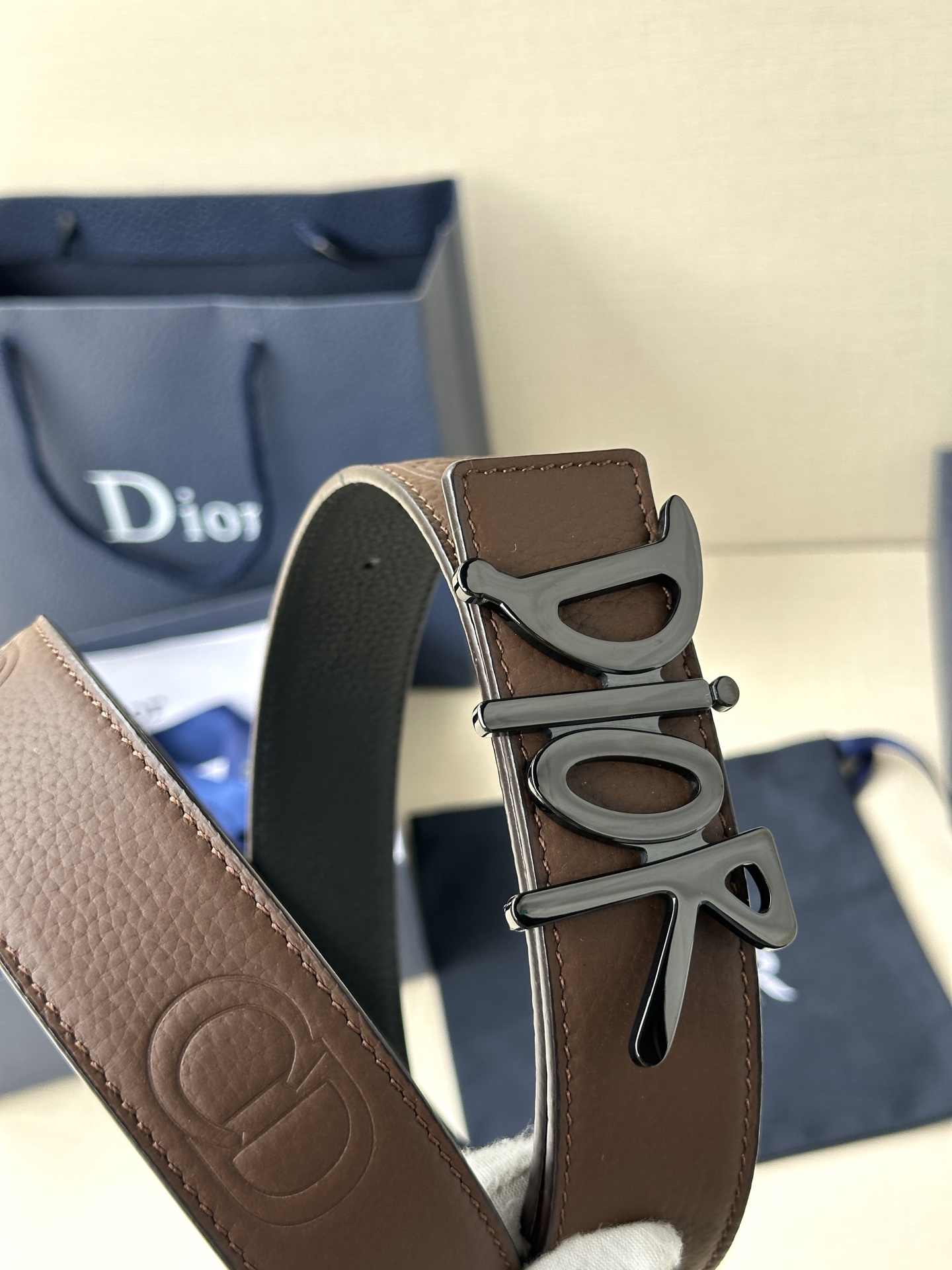 Dior Basic Belt Cow Leather Black
