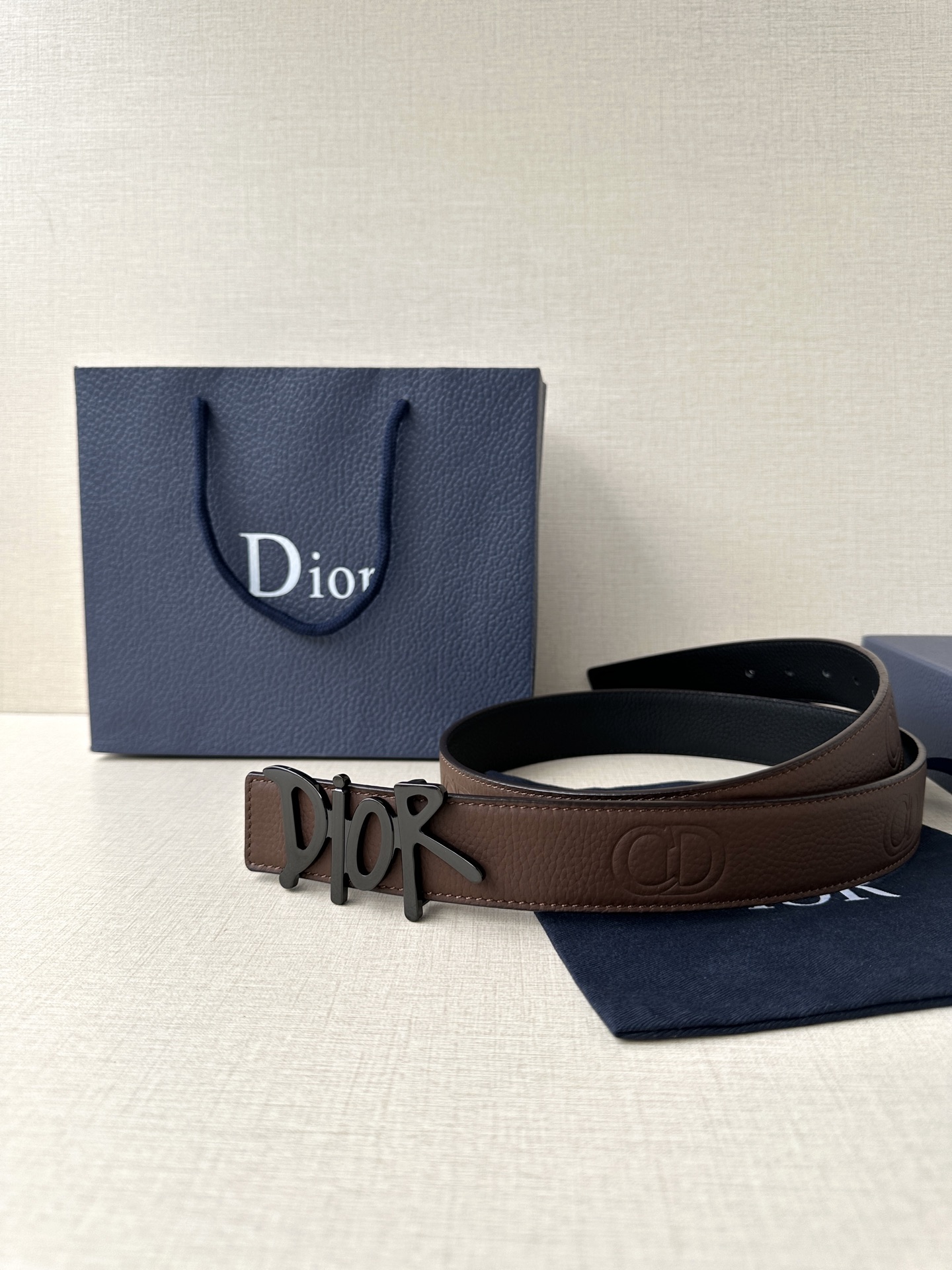 Dior Basic Belt Cow Leather Black