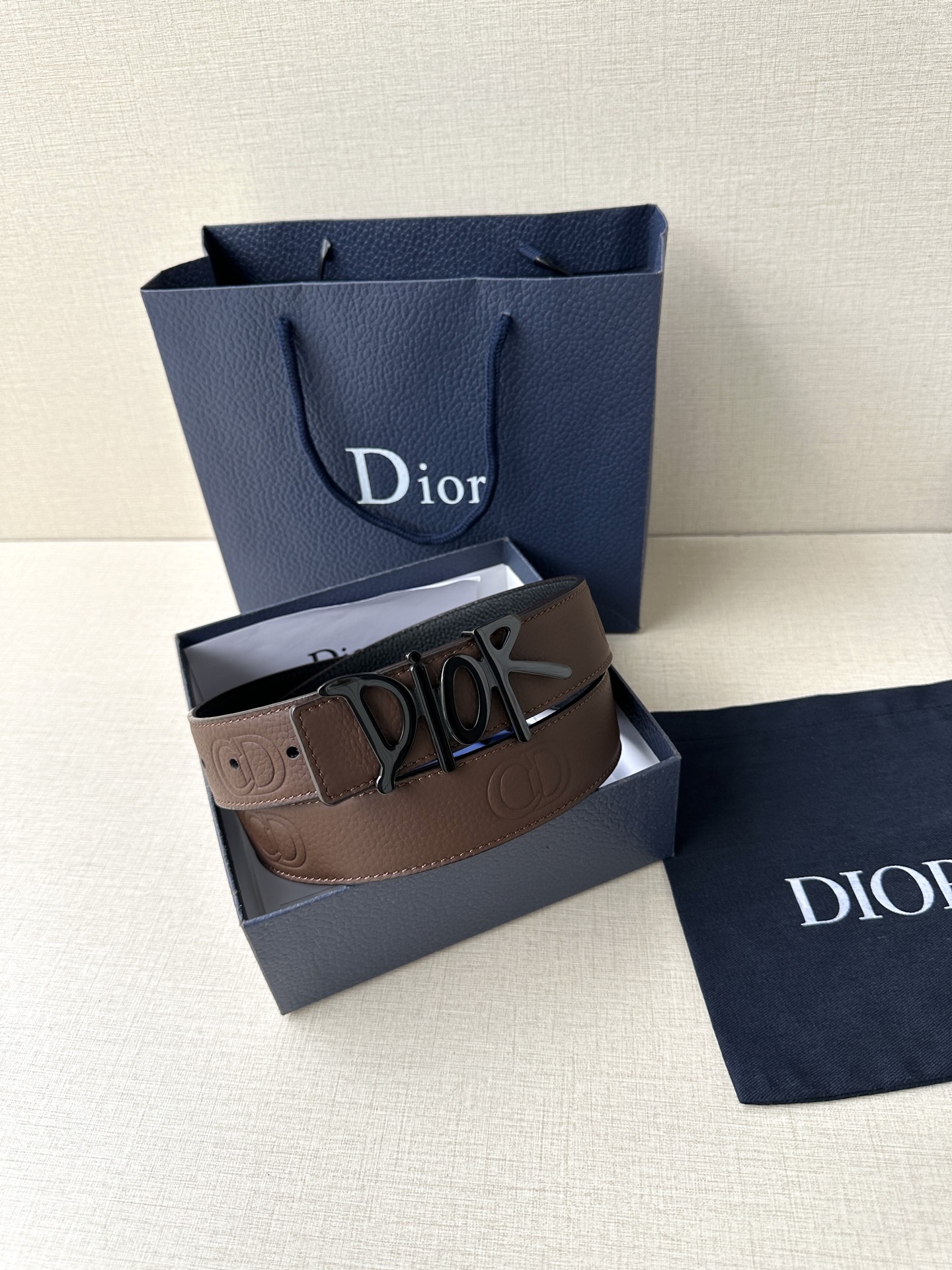 Dior Basic Belt Cow Leather Black