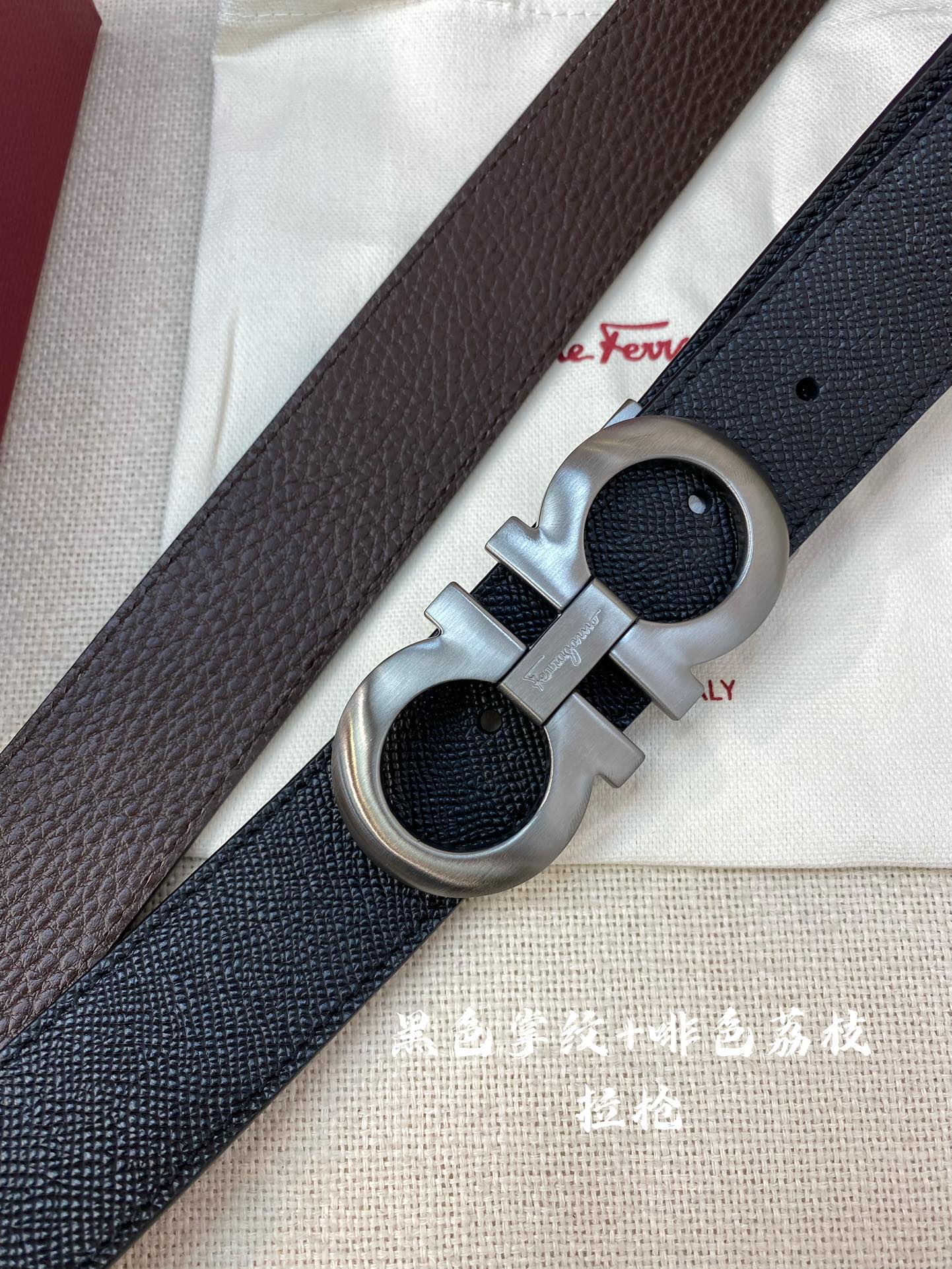 Salvatore Ferragamo Male Leather Belt Cow Leather M