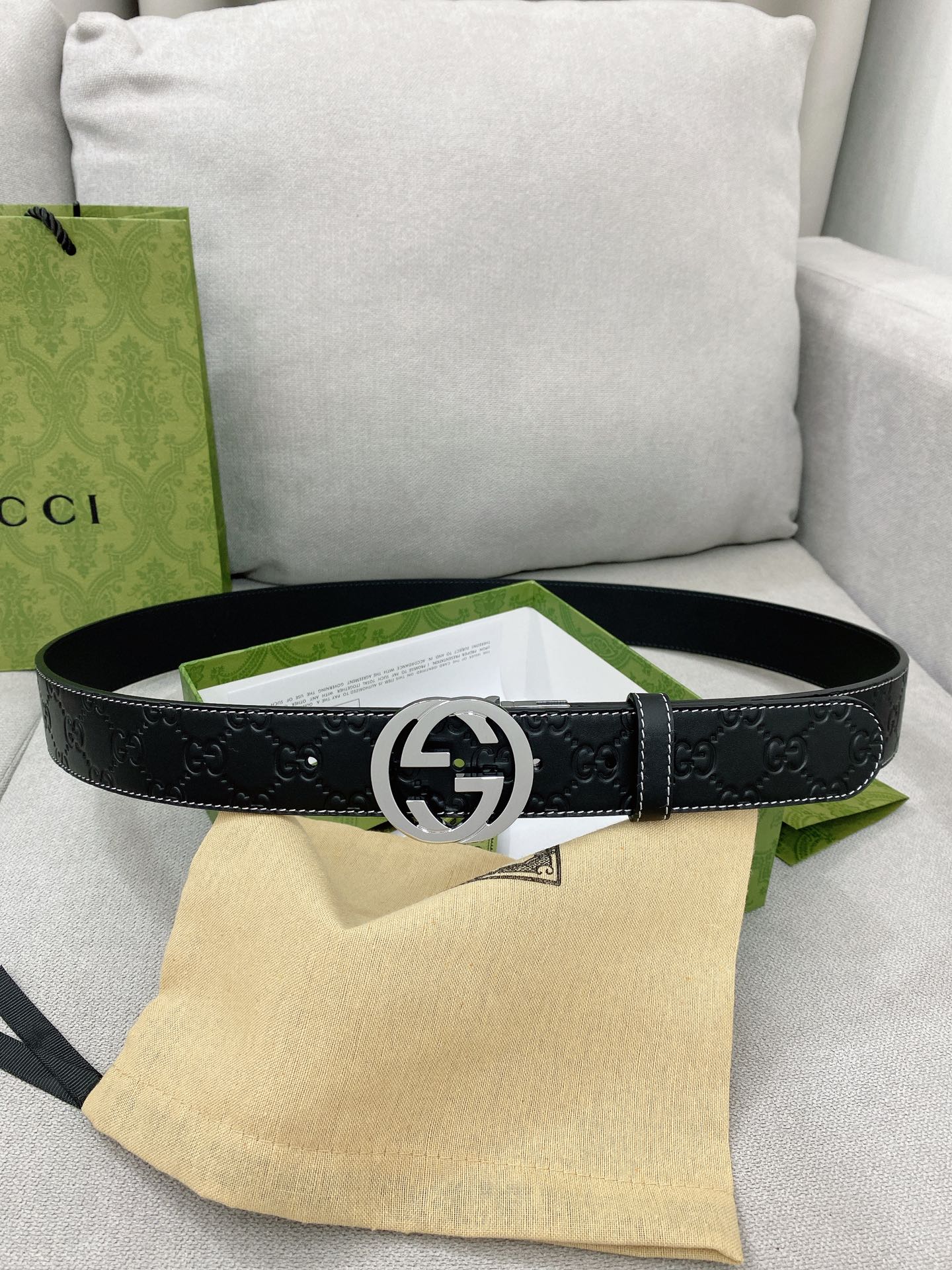 Gucci Basic Belt Top Grain Leather M