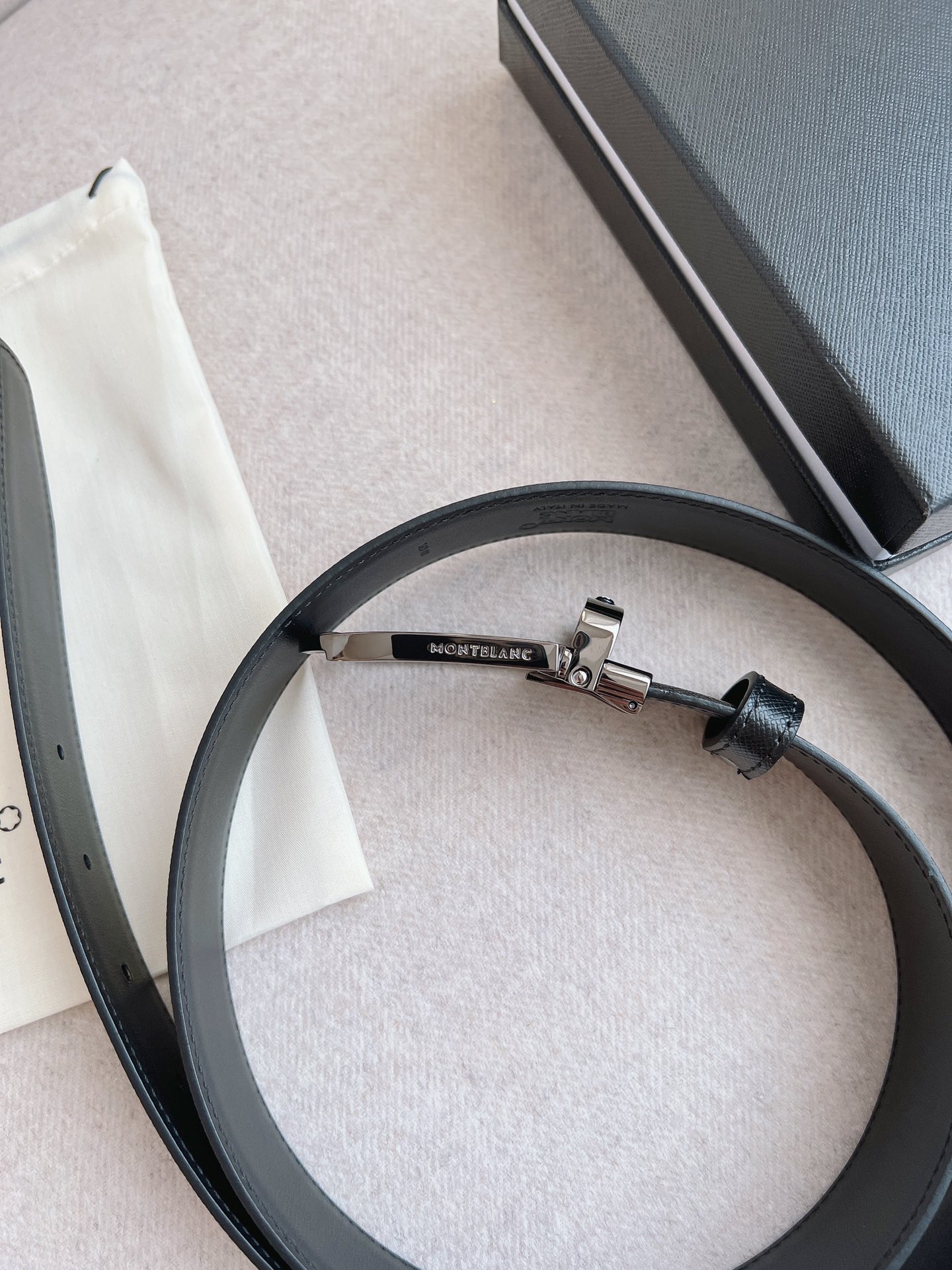 Montblanc Male Leather Belt Top Grain Leather M-l