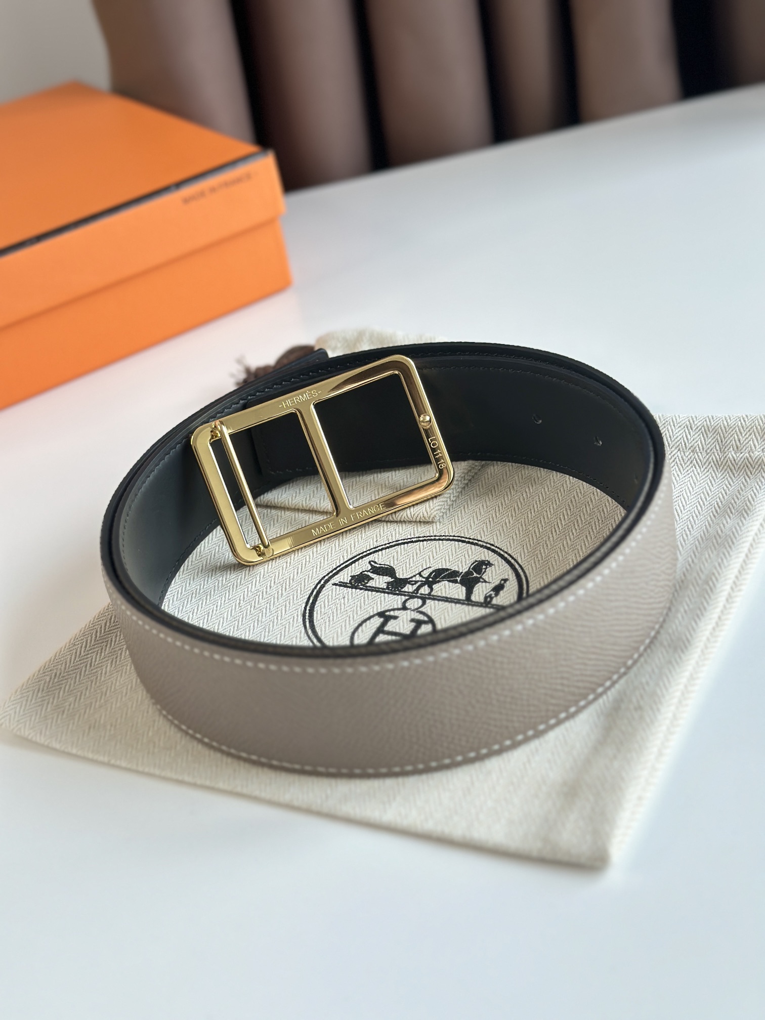 Hermès Male Basic Belt 38mm-s-m-l