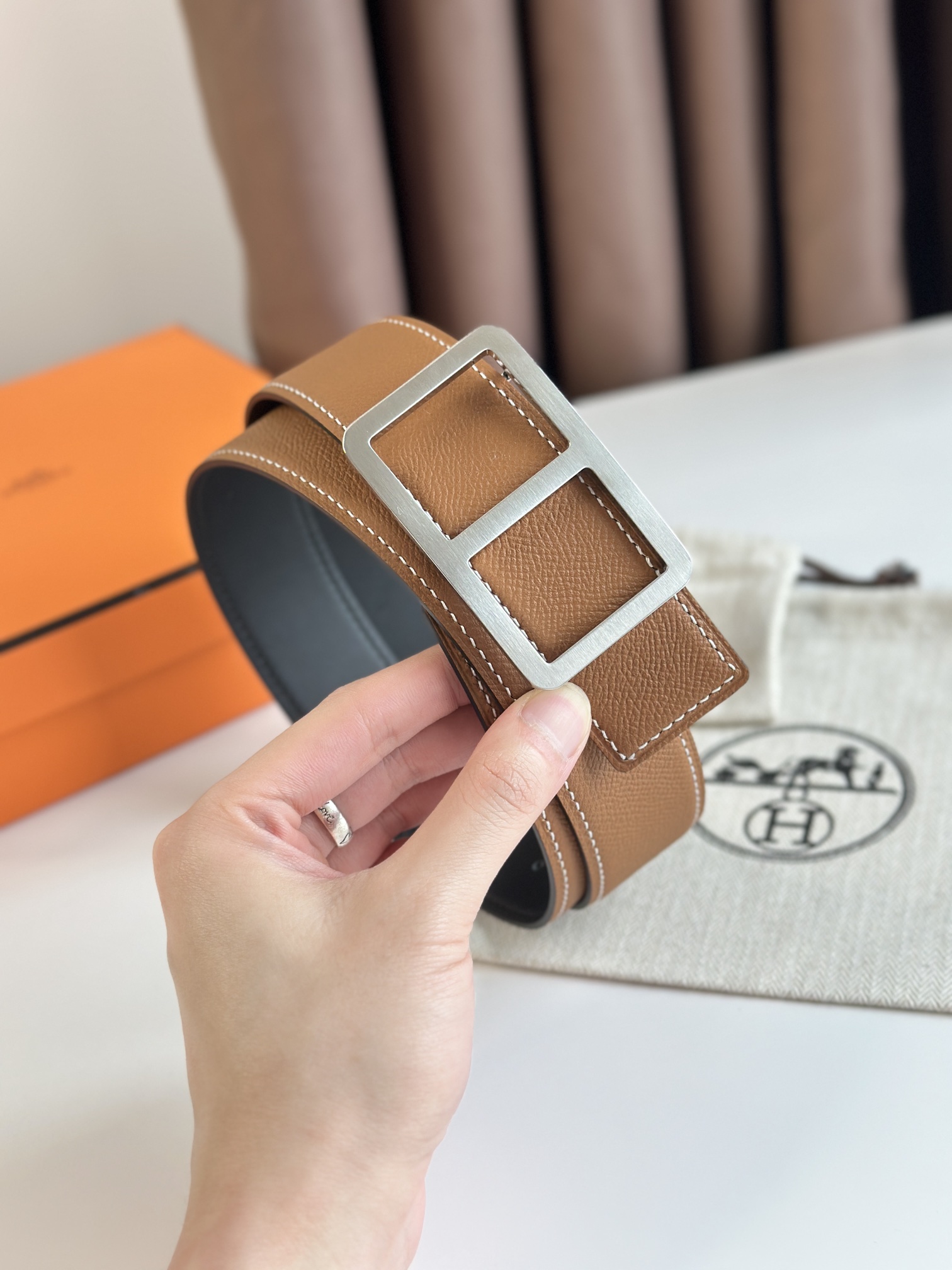 Hermès Male Basic Belt 38mm-s-m-l