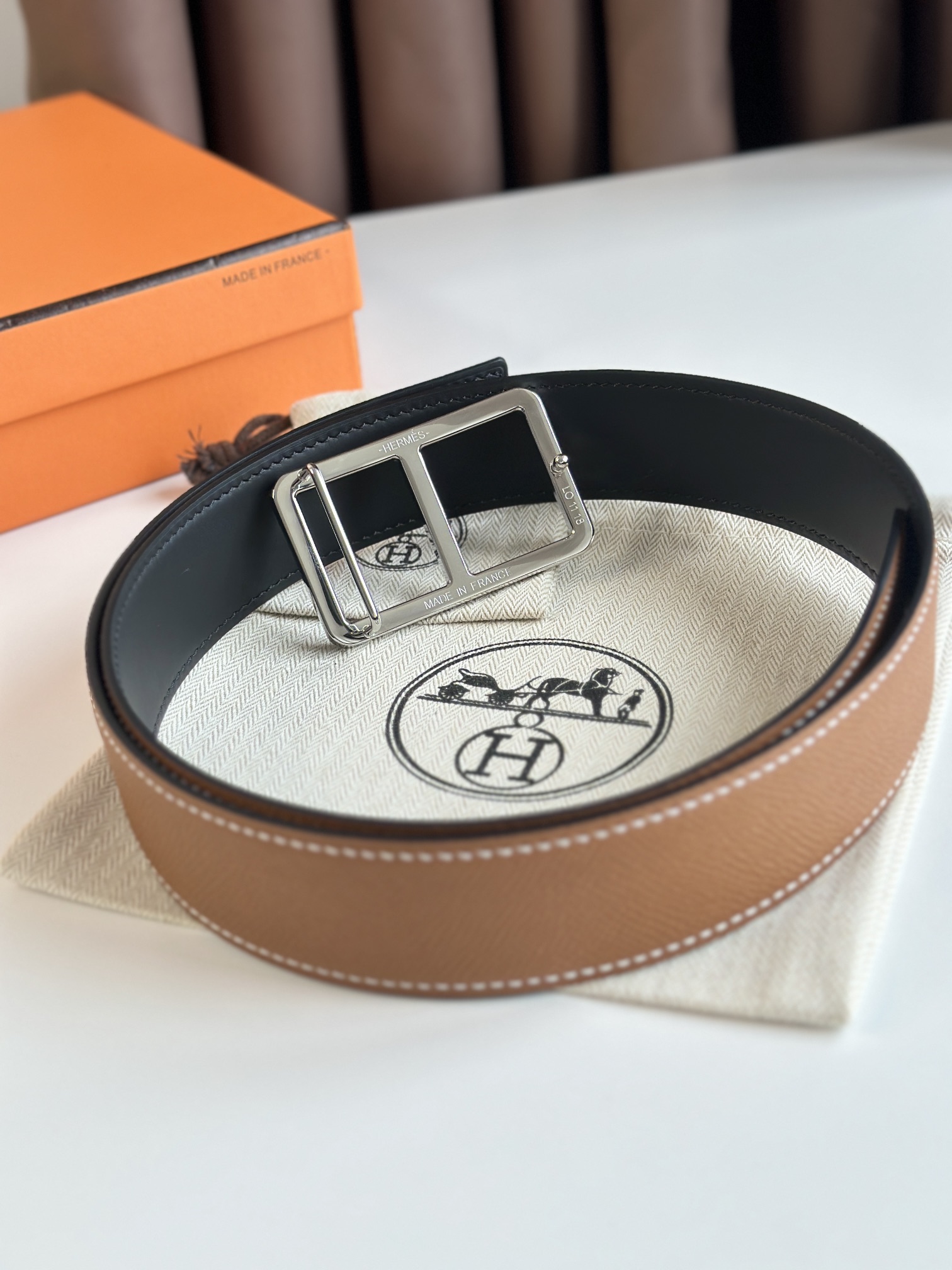 Hermès Male Basic Belt 38mm-s-m-l