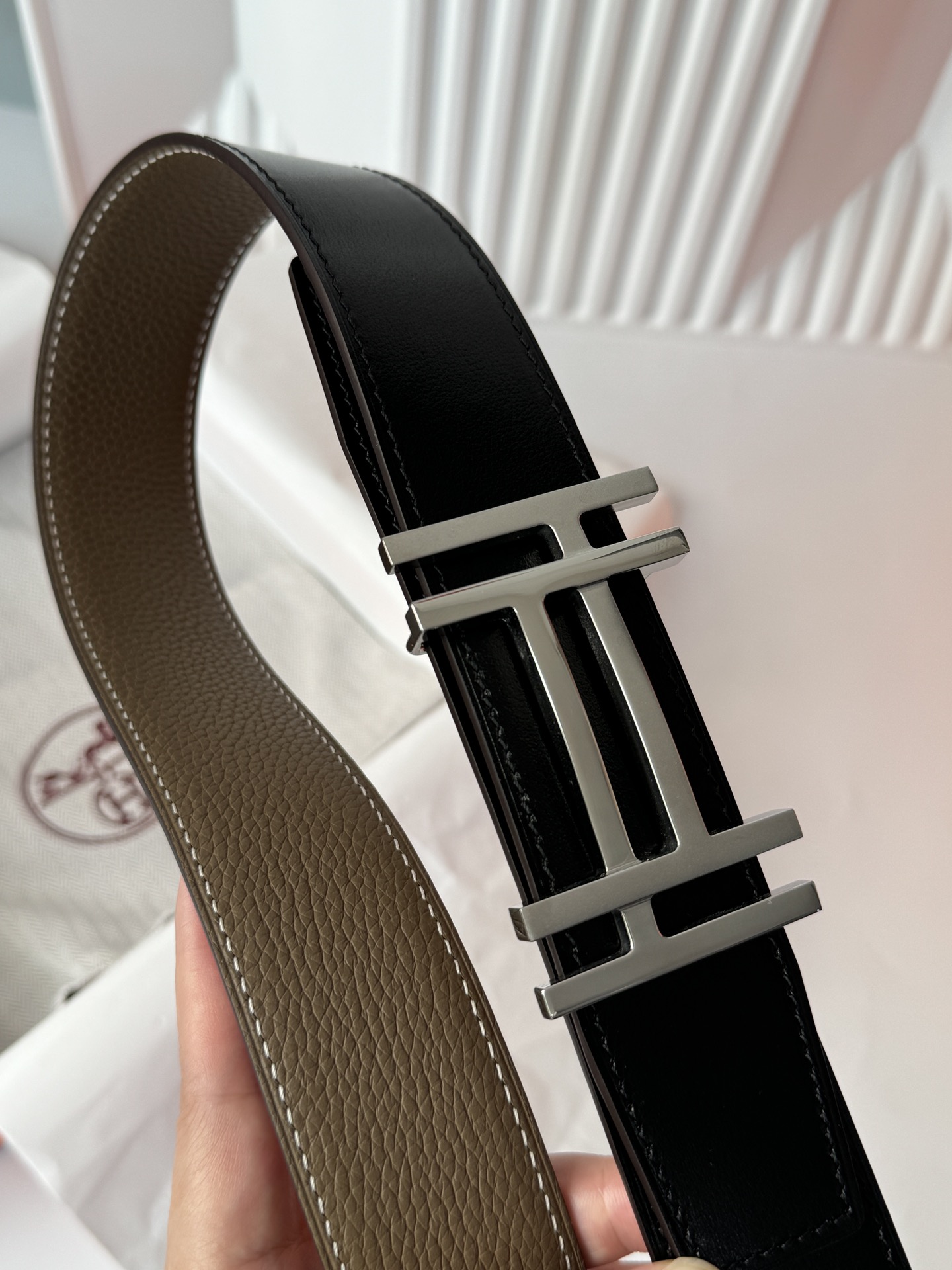 Hermès Male Basic Belt 38cm-13514