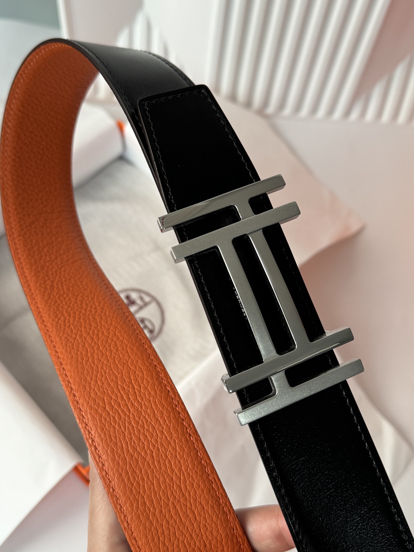 Hermès Male Basic Belt 38cm-13514