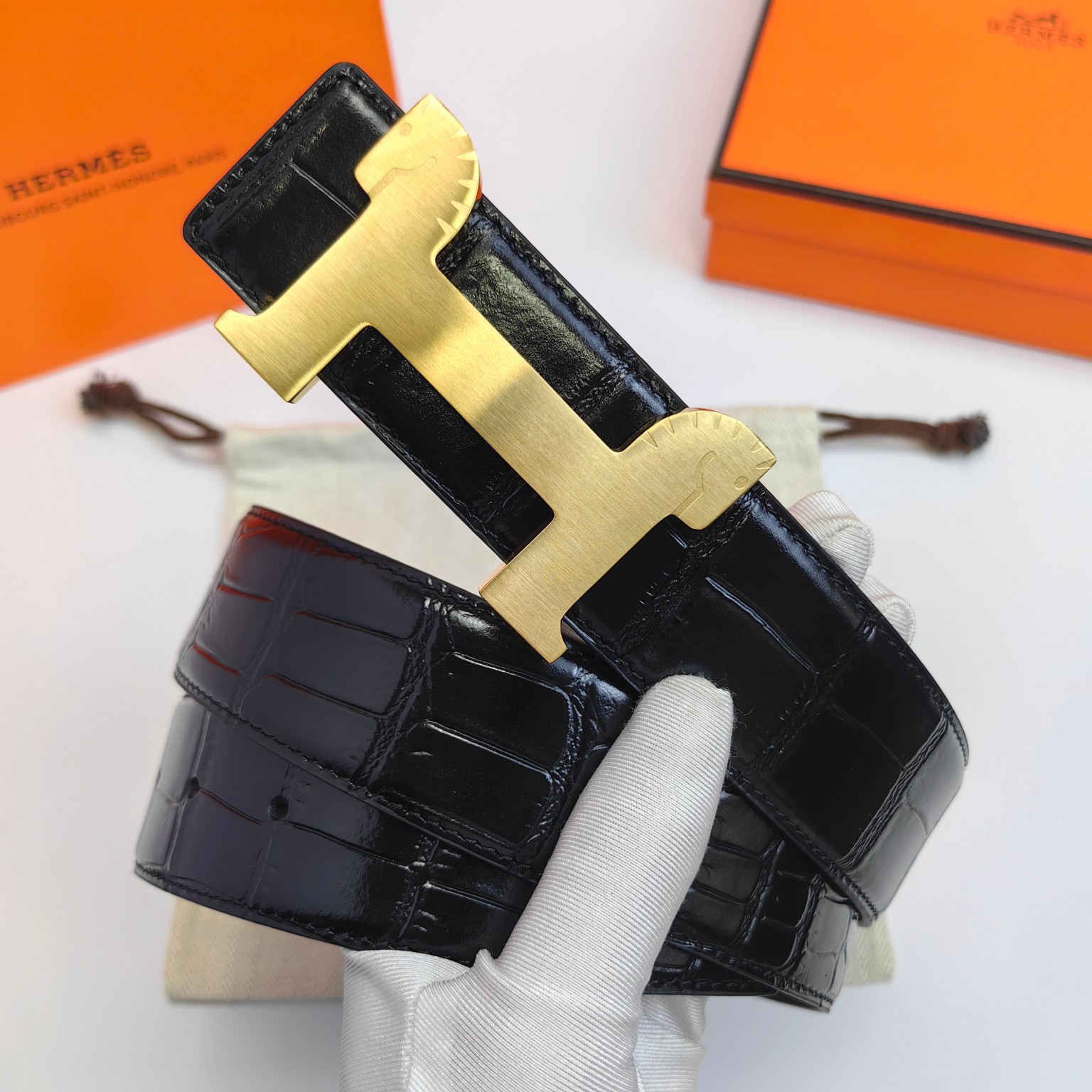 Hermès Male Basic Belt 38mm-s-m