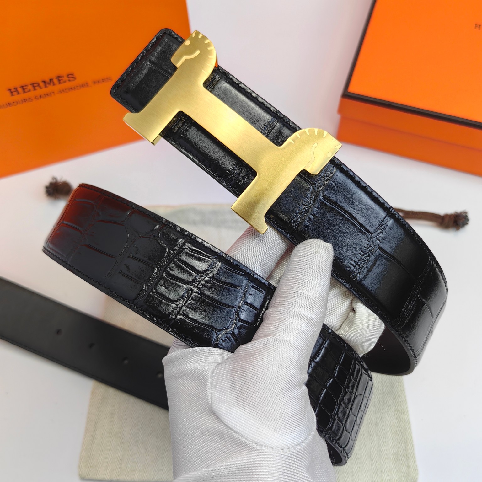 Hermès Male Basic Belt 38mm-s-m