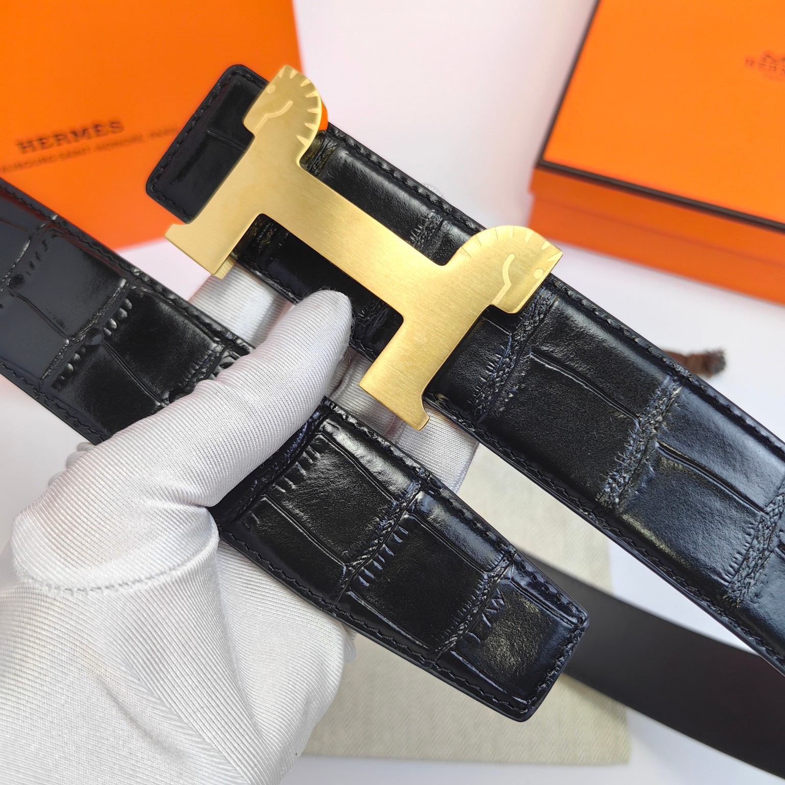 Hermès Male Basic Belt 38mm-s-m