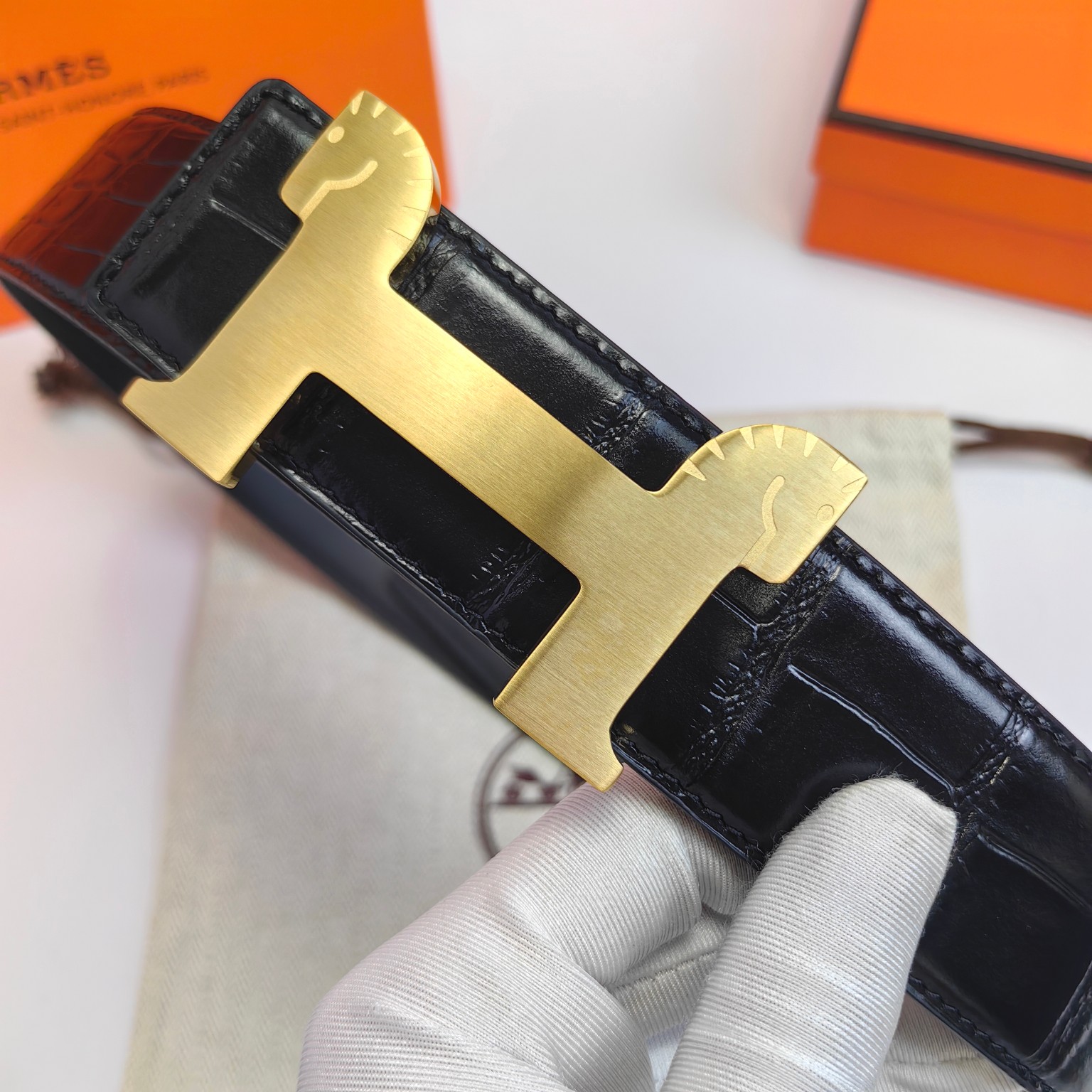 Hermès Male Basic Belt 38mm-s-m