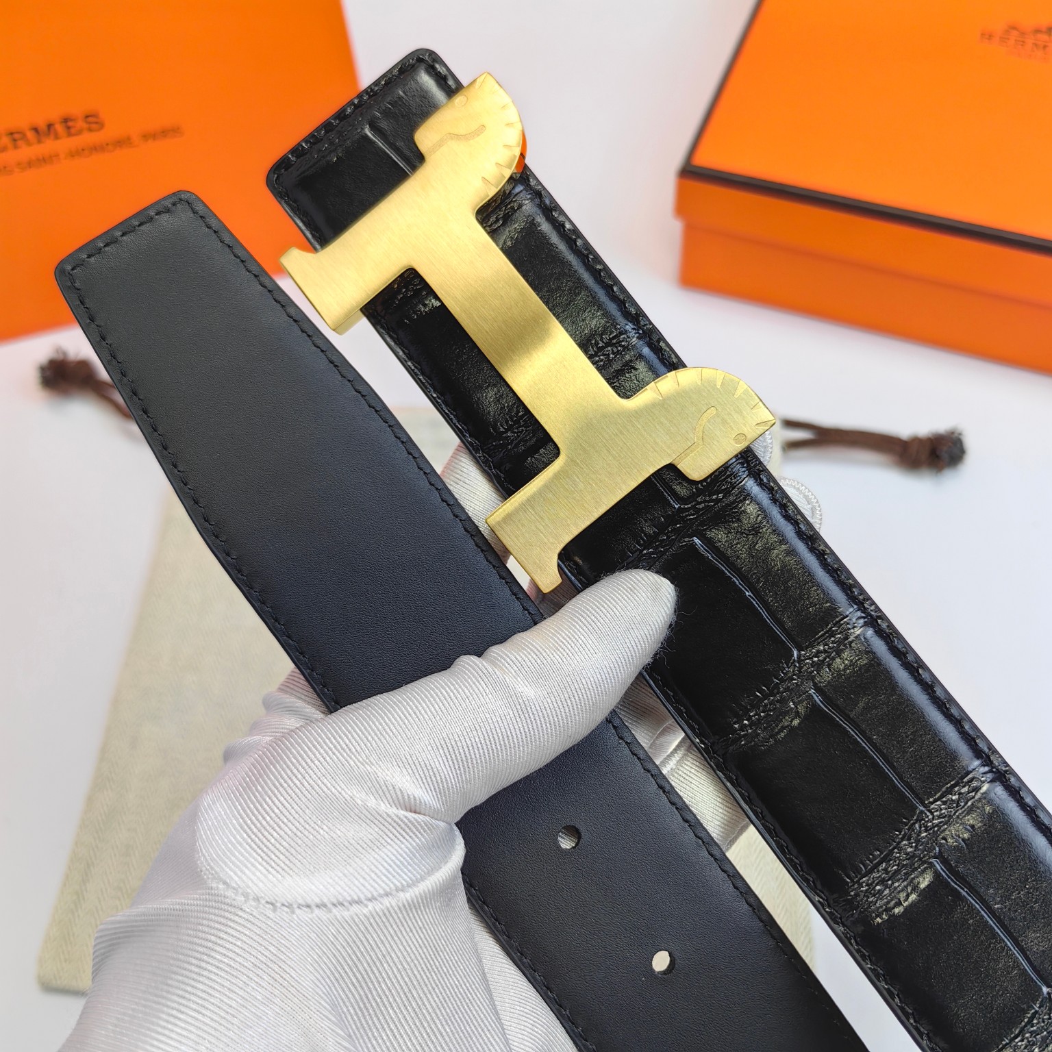 Hermès Male Basic Belt 38mm-s-m