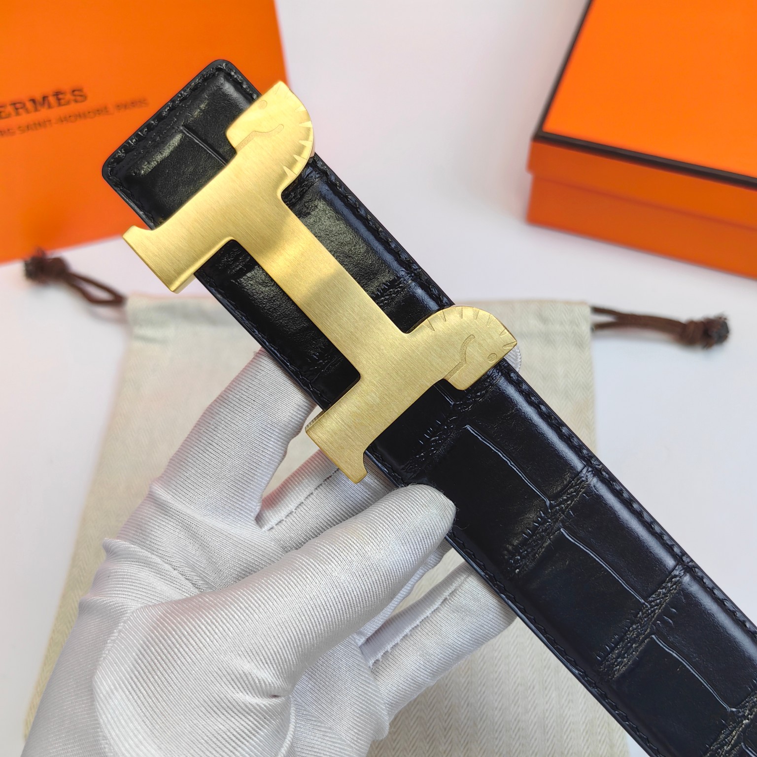 Hermès Male Basic Belt 38mm-s-m
