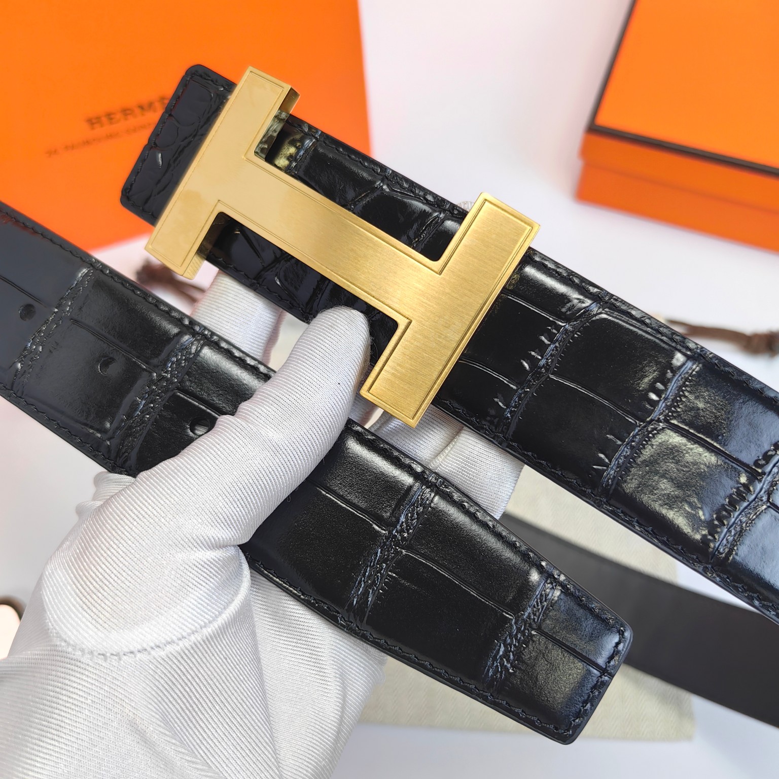 Hermès Male Basic Belt 38mm-s-m