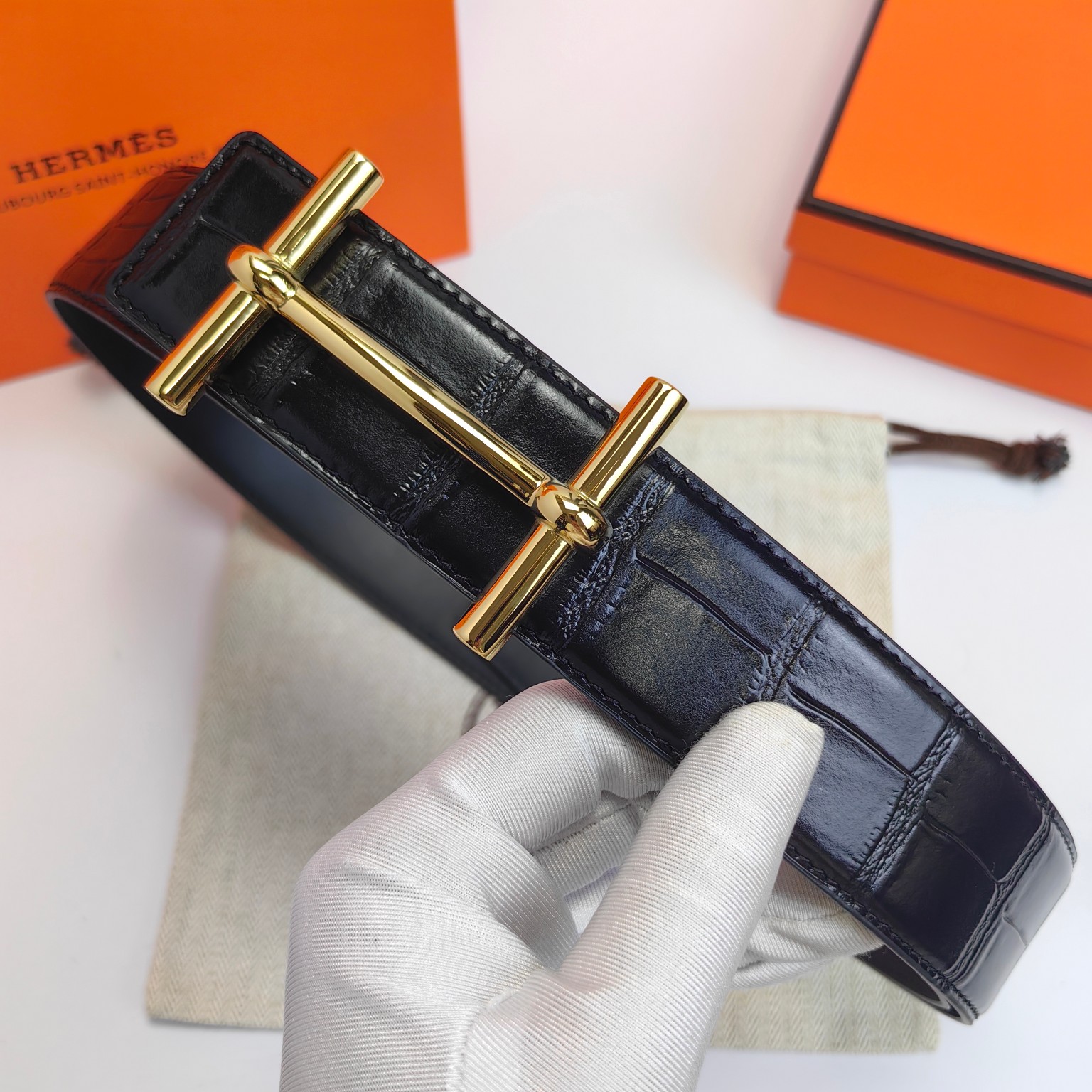 Hermès Male Basic Belt 38mm-s-m