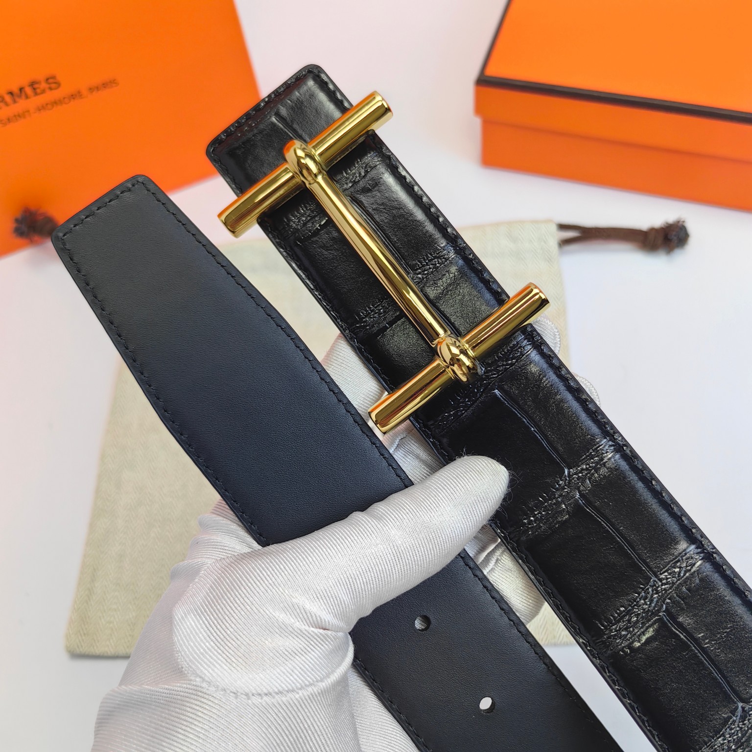 Hermès Male Basic Belt 38mm-s-m