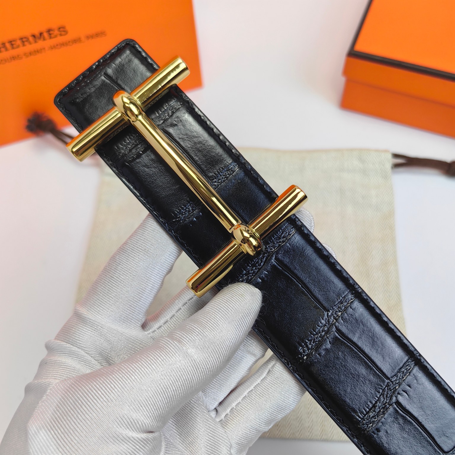 Hermès Male Basic Belt 38mm-s-m