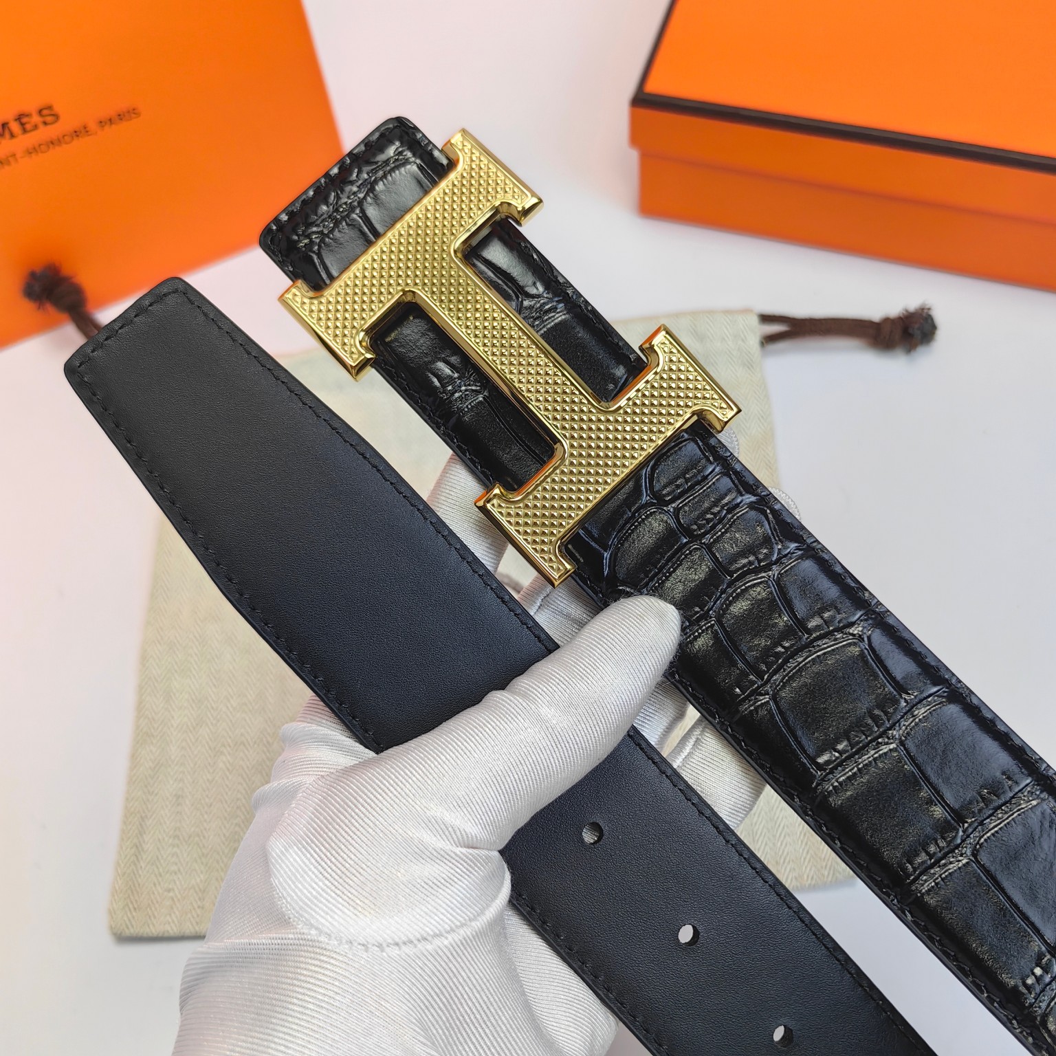 Hermès Male Basic Belt 38mm-s-m