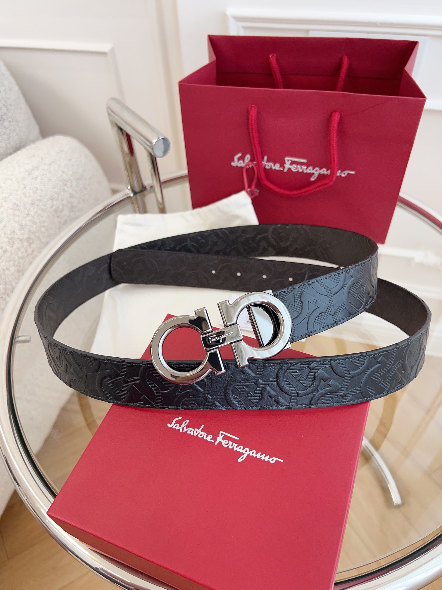 Salvatore Ferragamo Male Basic Belt Cow Leather M