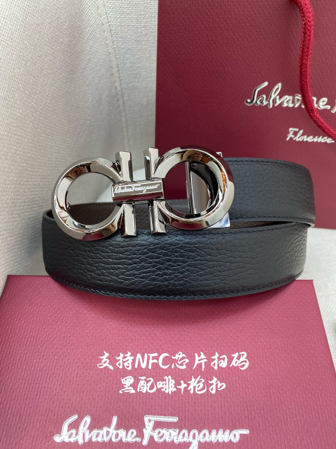 Salvatore Ferragamo Male Leather Belt Top Grain Leather M