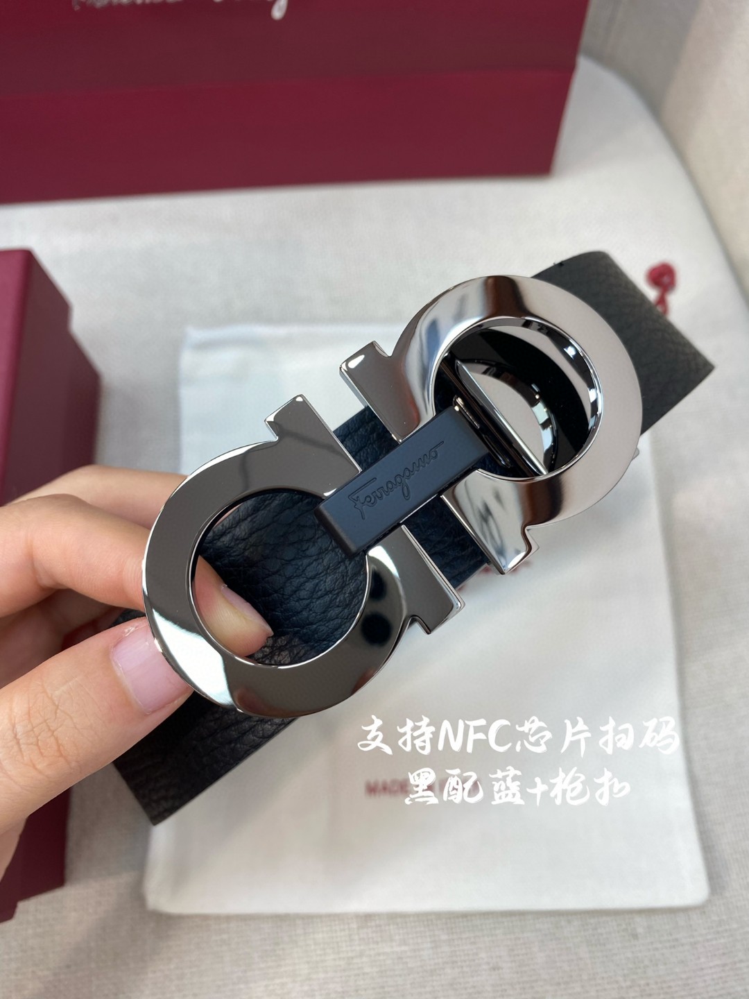 Salvatore Ferragamo Male Leather Belt Top Grain Leather M