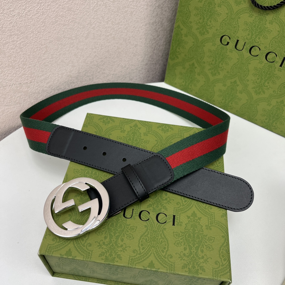 Gucci Male Leather Belt Top Grain Leather M