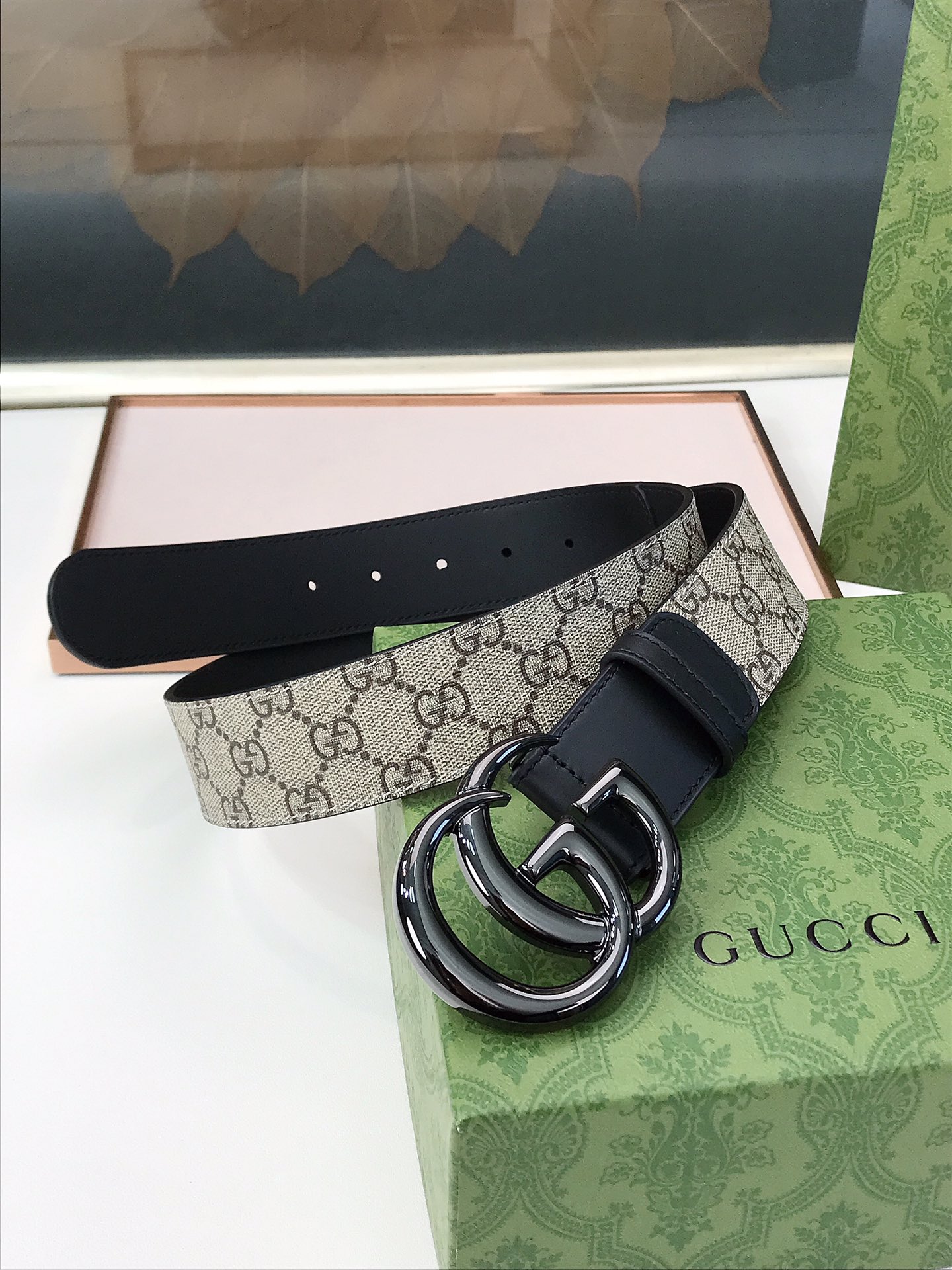 Gucci Male Basic Belt Canvas Black S-m