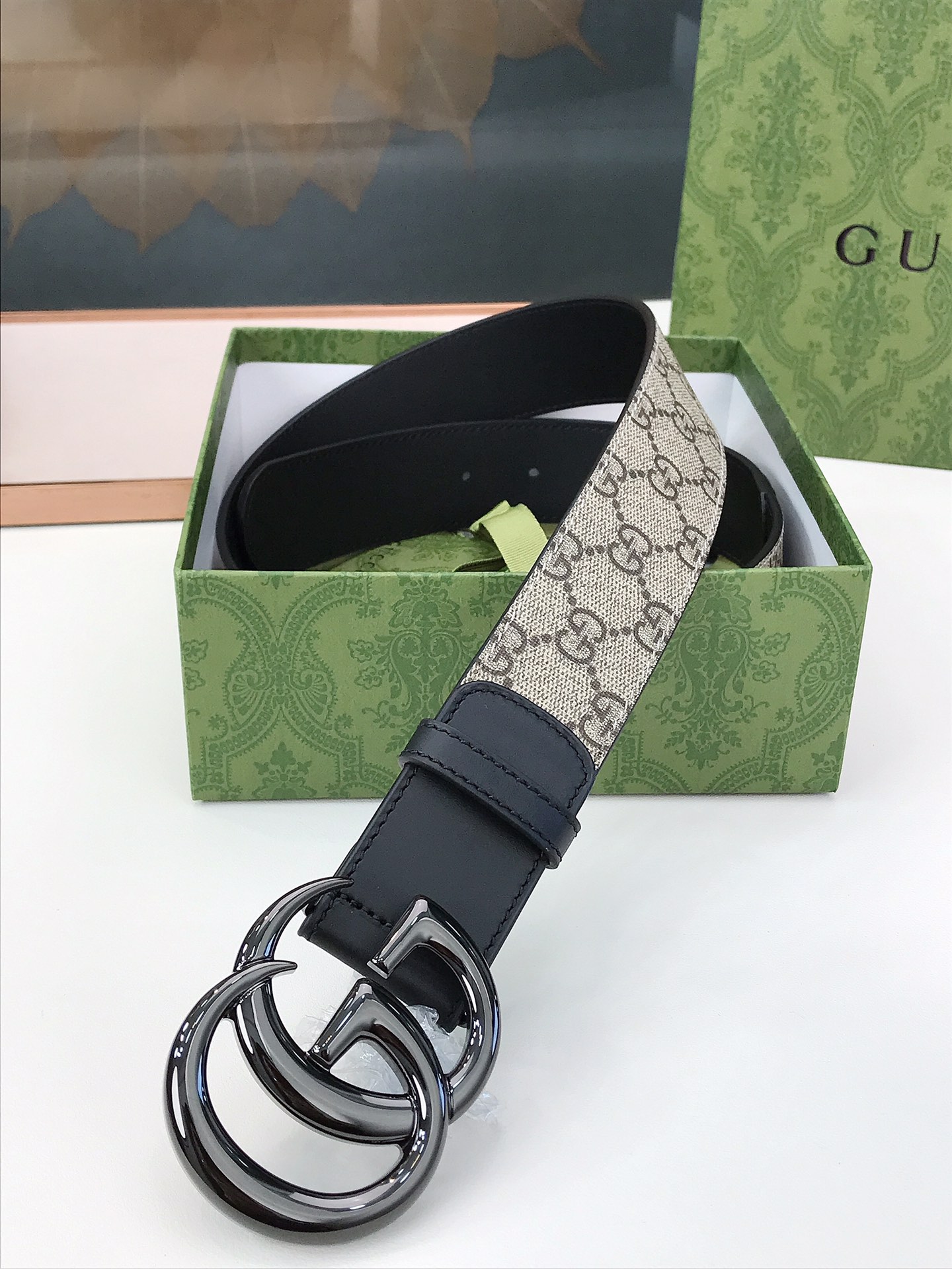 Gucci Male Basic Belt Canvas Black S-m