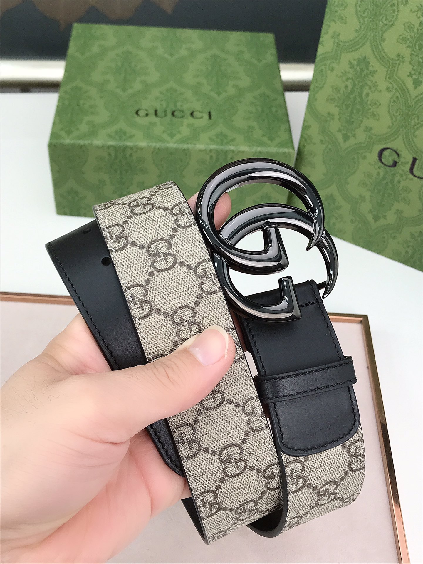 Gucci Male Basic Belt Canvas Black S-m
