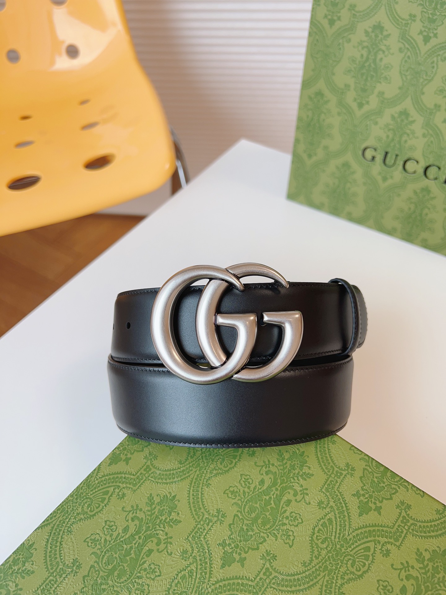 Gucci Male Basic Belt Cow Leather Black M