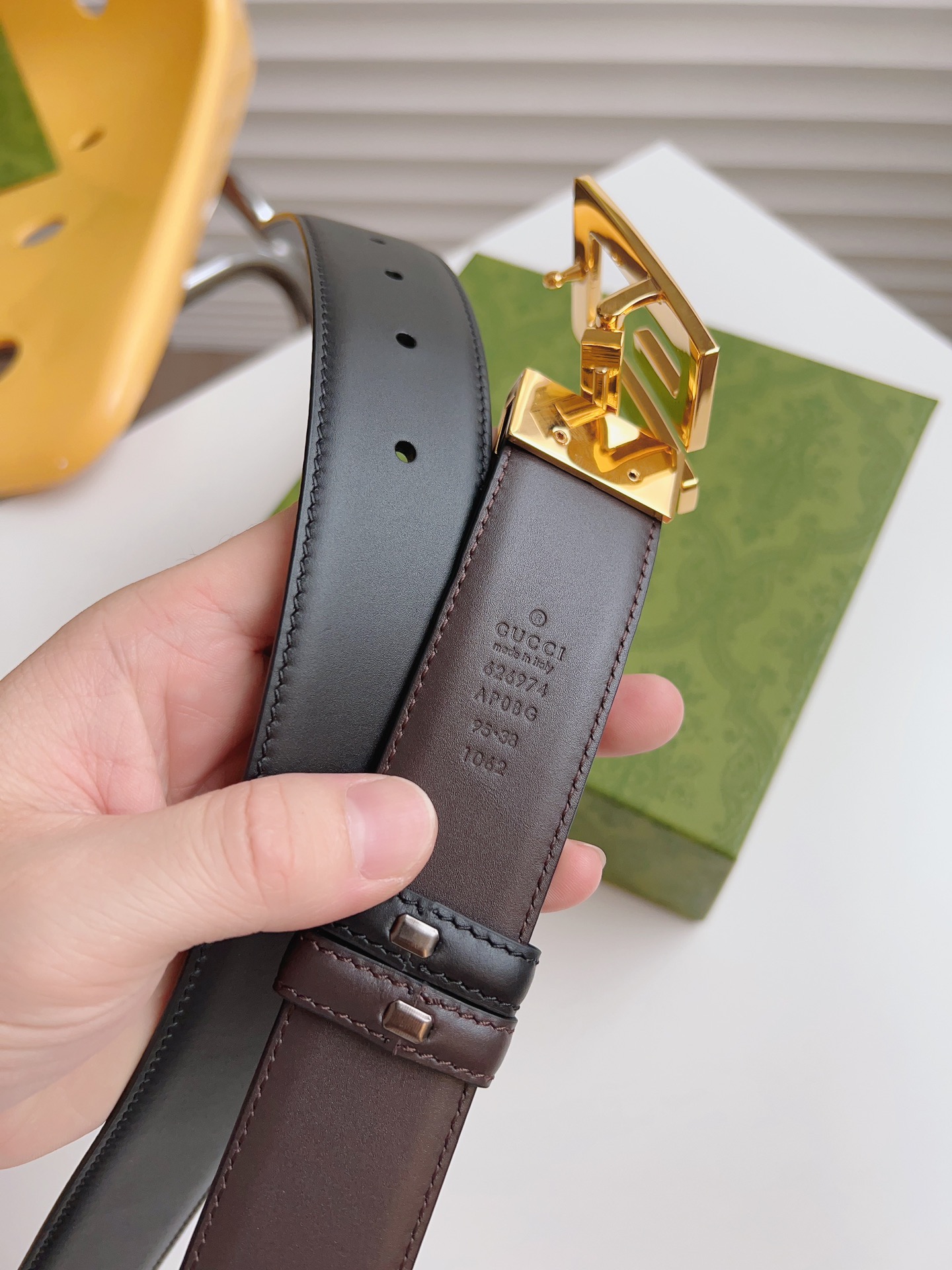 Gucci Male Leather Belt Cow Leather
