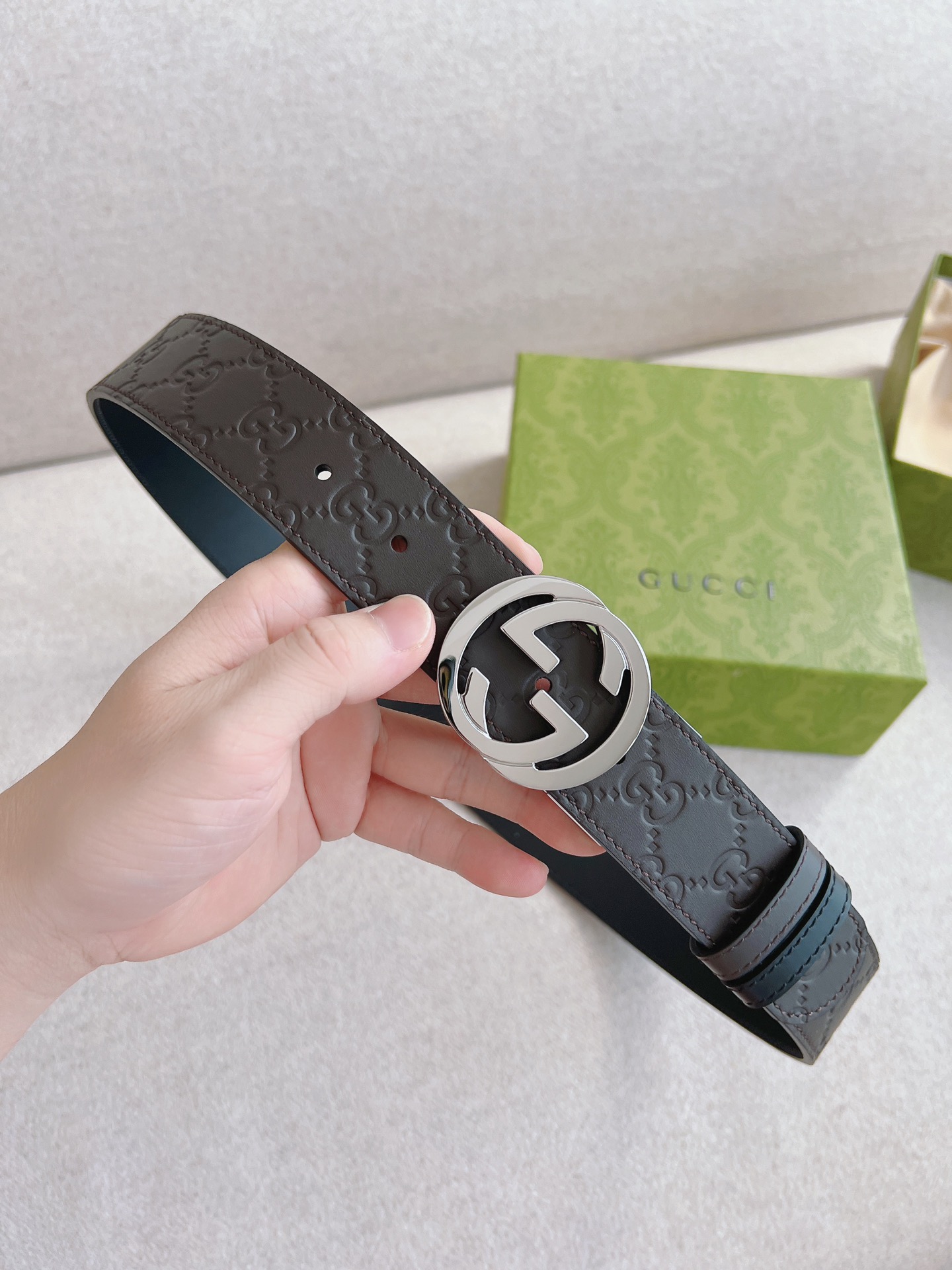 Gucci Male Leather Belt Cow Leather