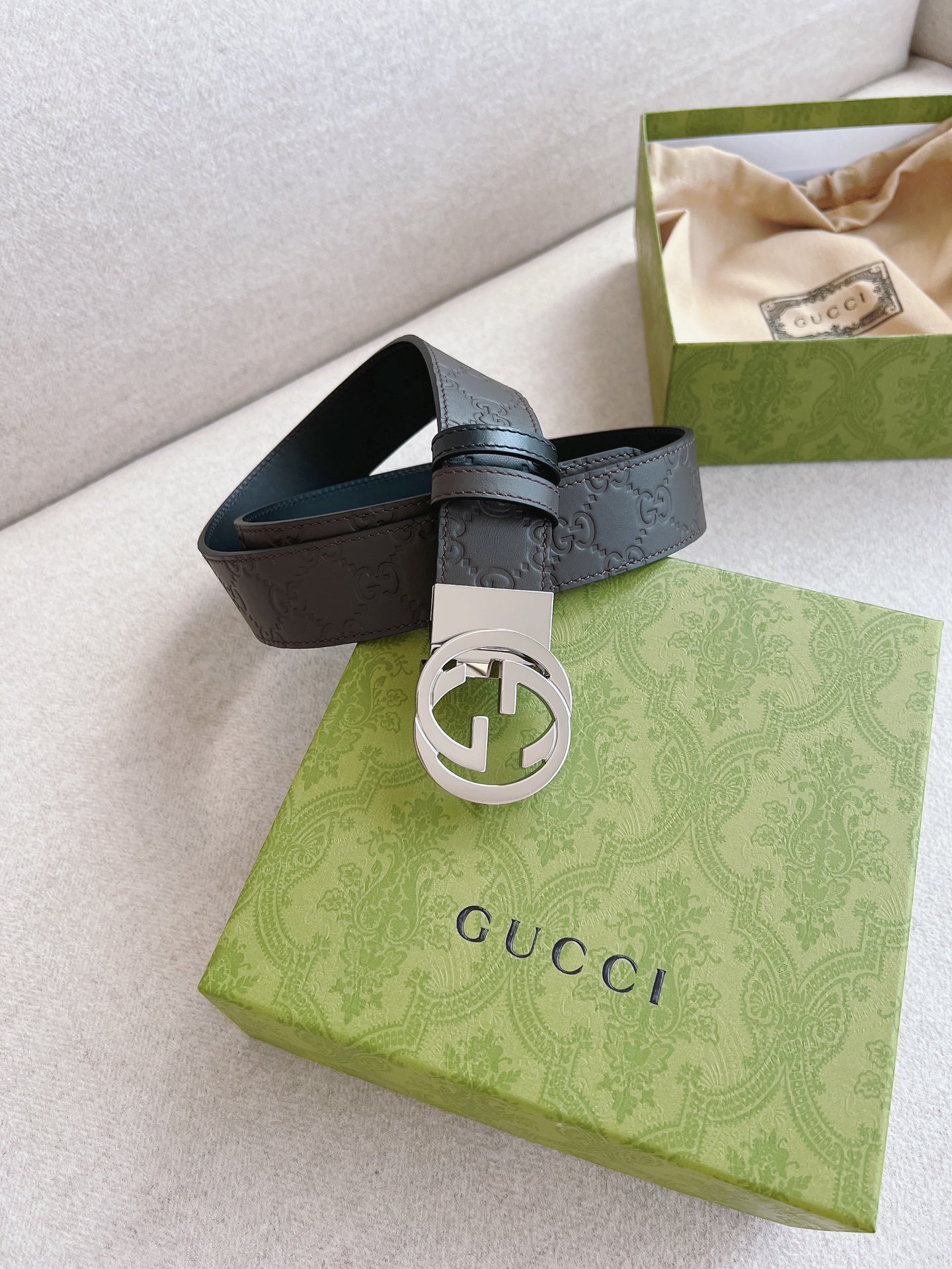 Gucci Male Leather Belt Cow Leather