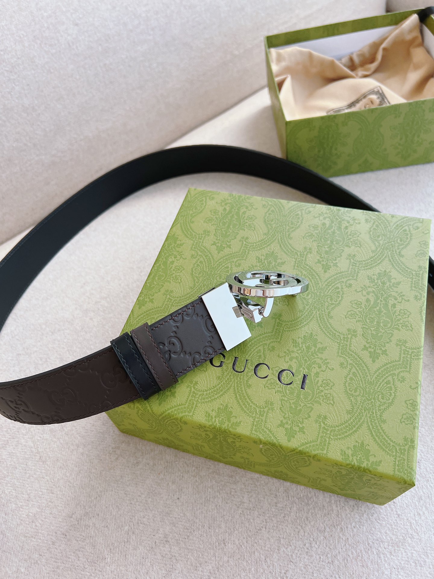 Gucci Male Leather Belt Cow Leather