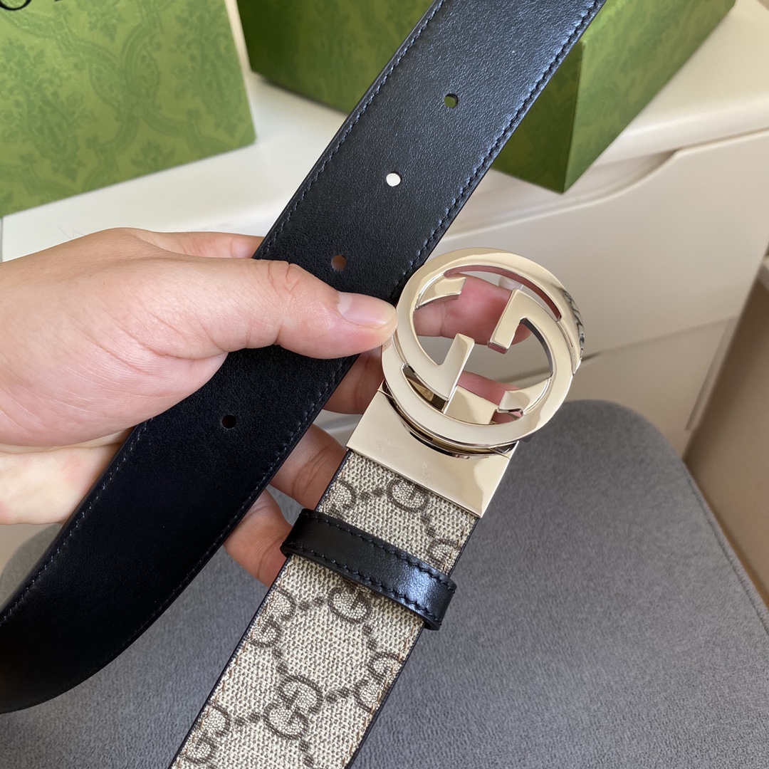 Gucci Male Basic Belt Cow Leather Black M