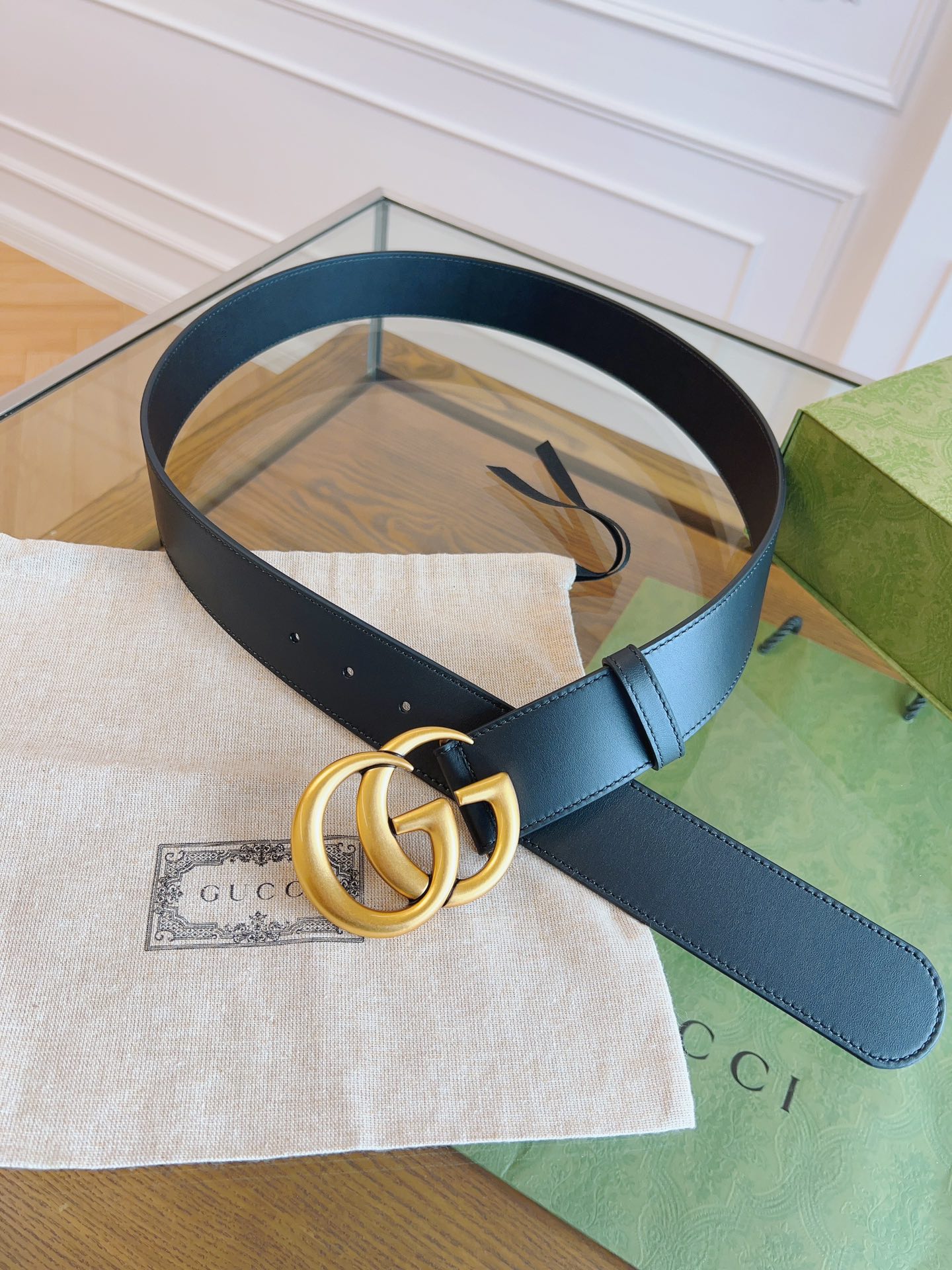 Gucci Male Basic Belt Cow Leather Black