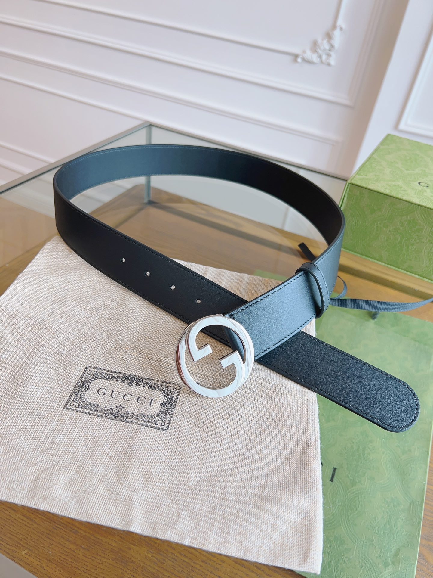 Gucci Male Basic Belt Cow Leather Black